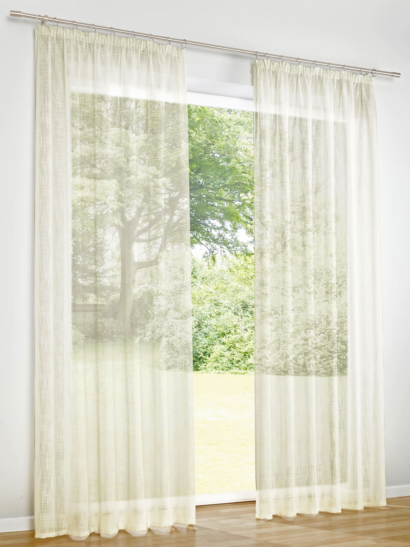 Gardine HEINE HOME, B:140cm H:225cm, weiß, Polyester, Gardinen