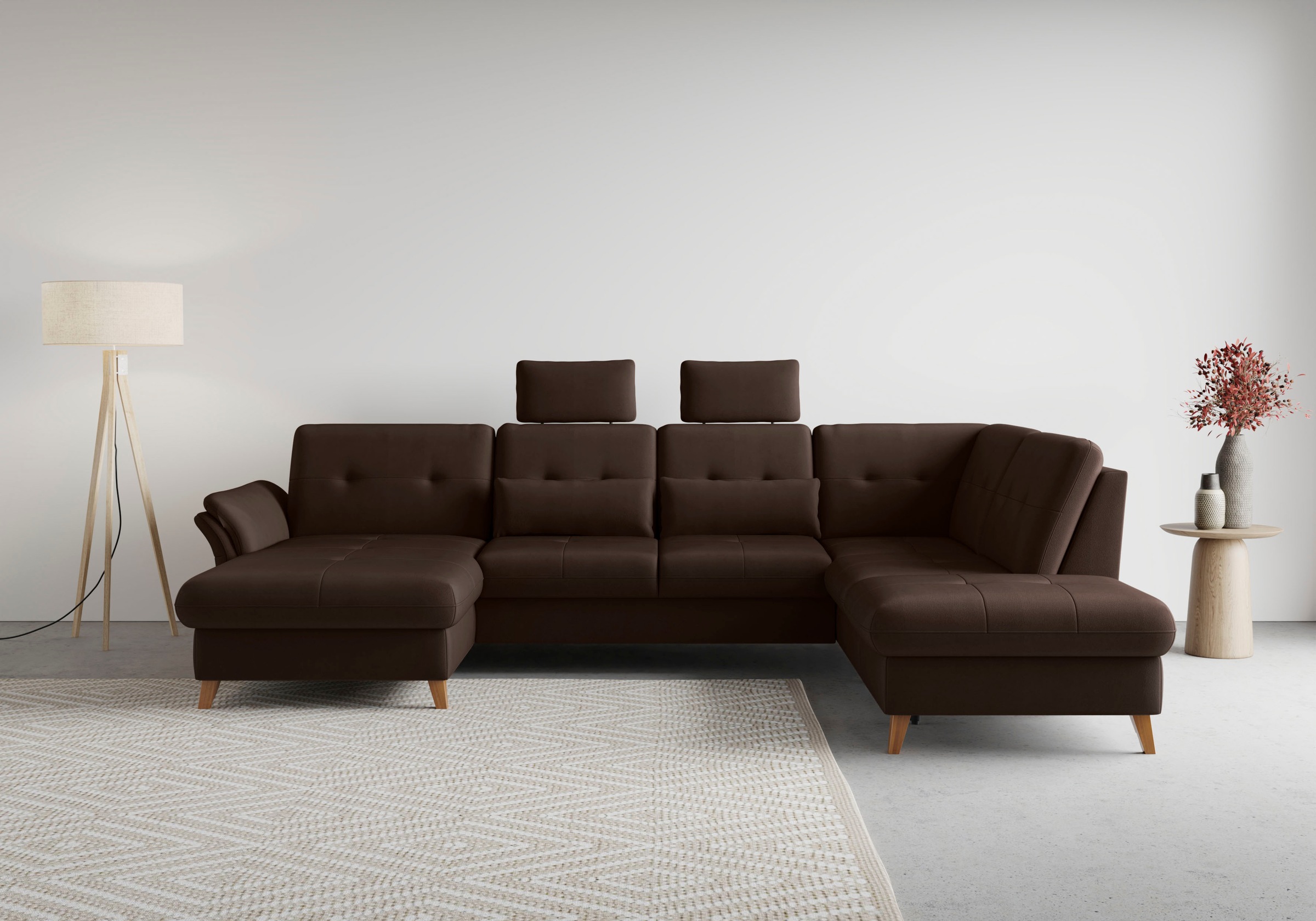 sit&more Wohnlandschaft »Göteborg«, inkl. Sitztiefenverstellung, wahlweise mit Bettfunktion & Bettkasten