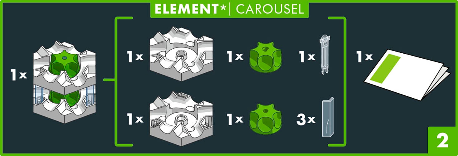 Ravensburger Kugelbahn-Bausatz »GraviTrax PRO Element Carousel«, Made in Europe
