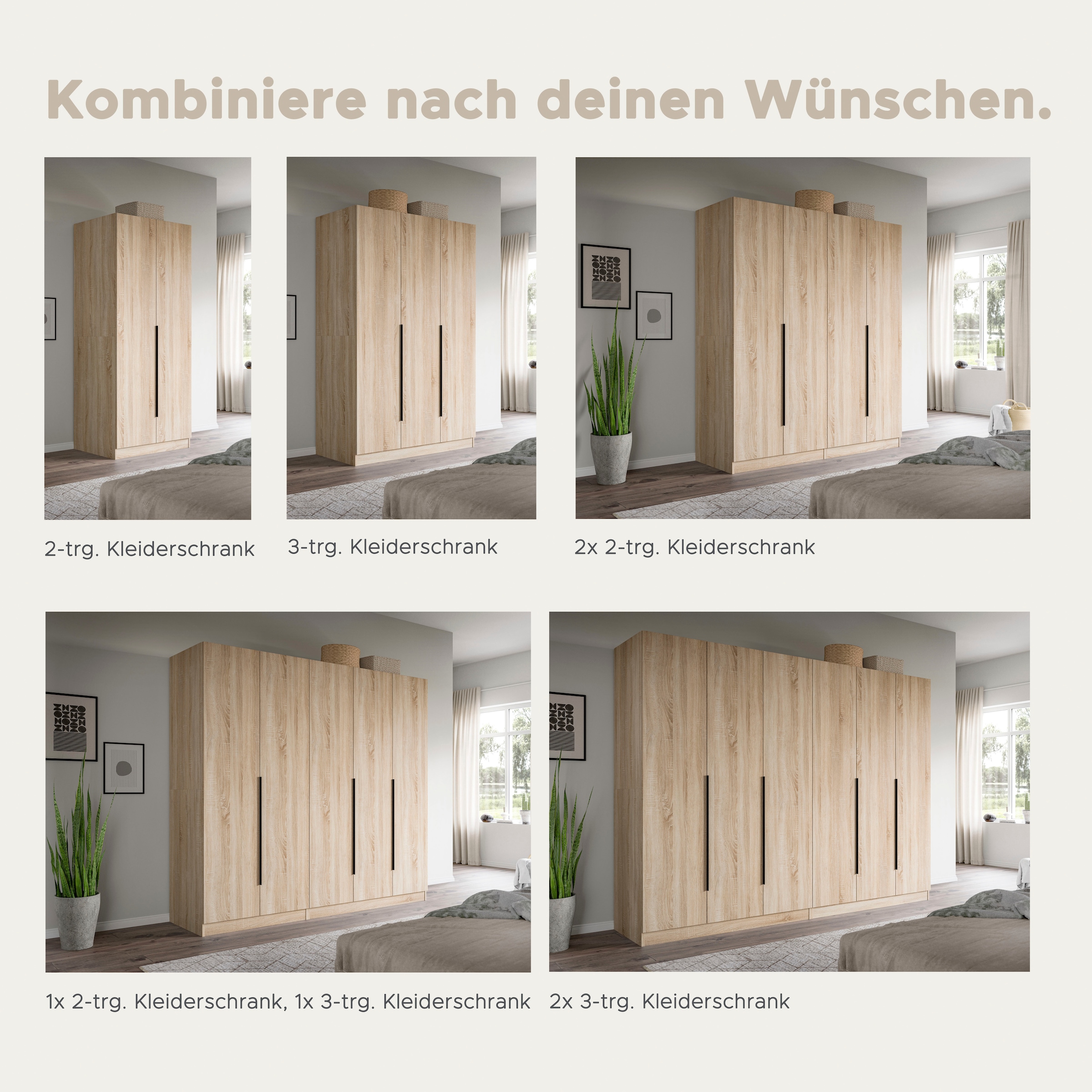 Home affaire Kleiderschrank »Skarde Schlafzimmerschrank, Garderobe, Schrank« Otto Bestseller Garderobe Schlafzimmerschrank,  Breite: 80 cm, Sonoma Eiche NB, Kleiderstange