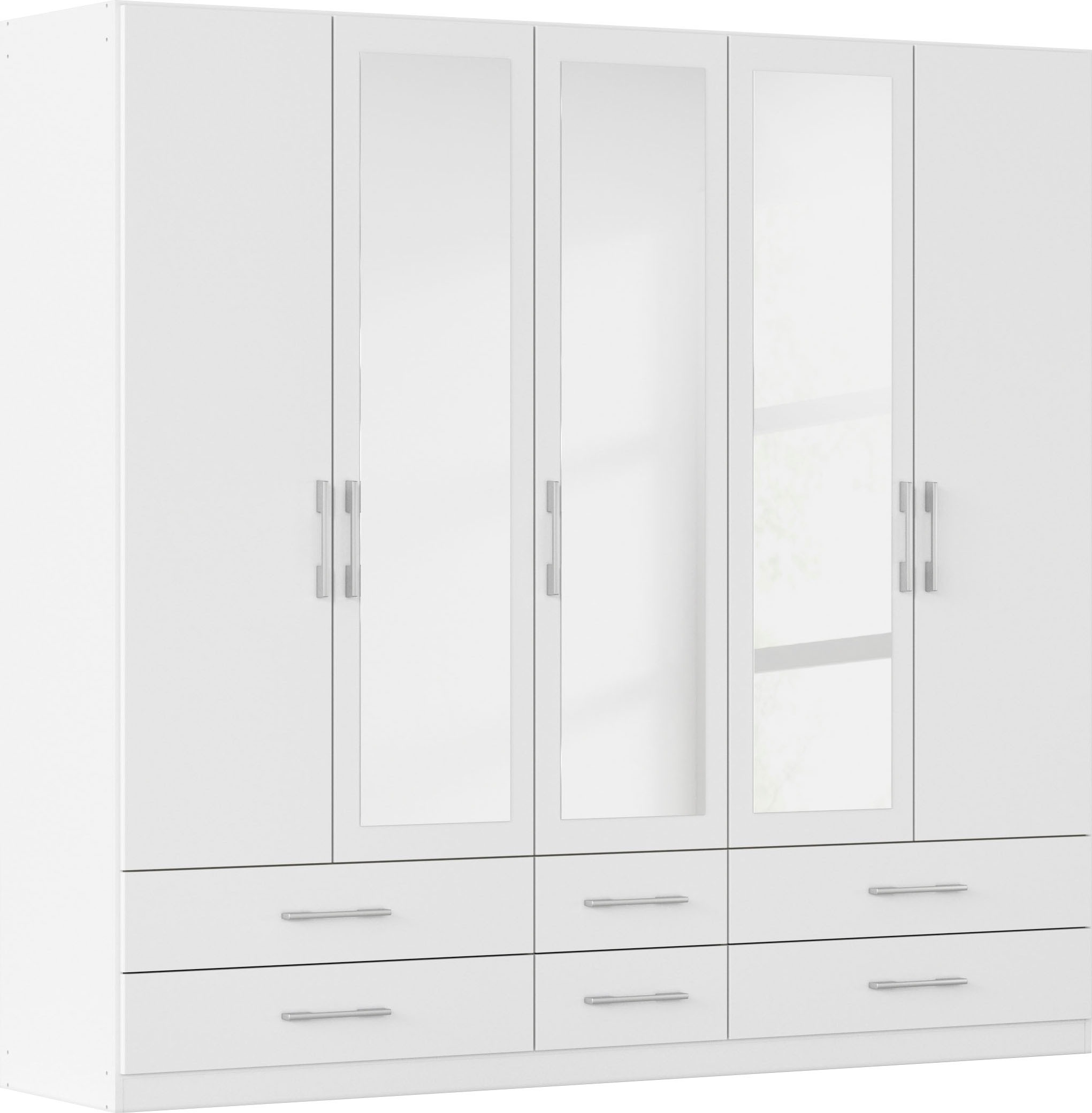 rauch Kleiderschrank "Schrank Garderobenschrank Mehrzweckschrank Schlafzimmer HERSBRUCK" 3 verschiedene Ausstattungen BASIC/CLASSIC/PREMIUM (inkl. SOFT-CLOSE), mit großzügigen Schubladen sowie Spiegeltüren MADE IN GERMANY