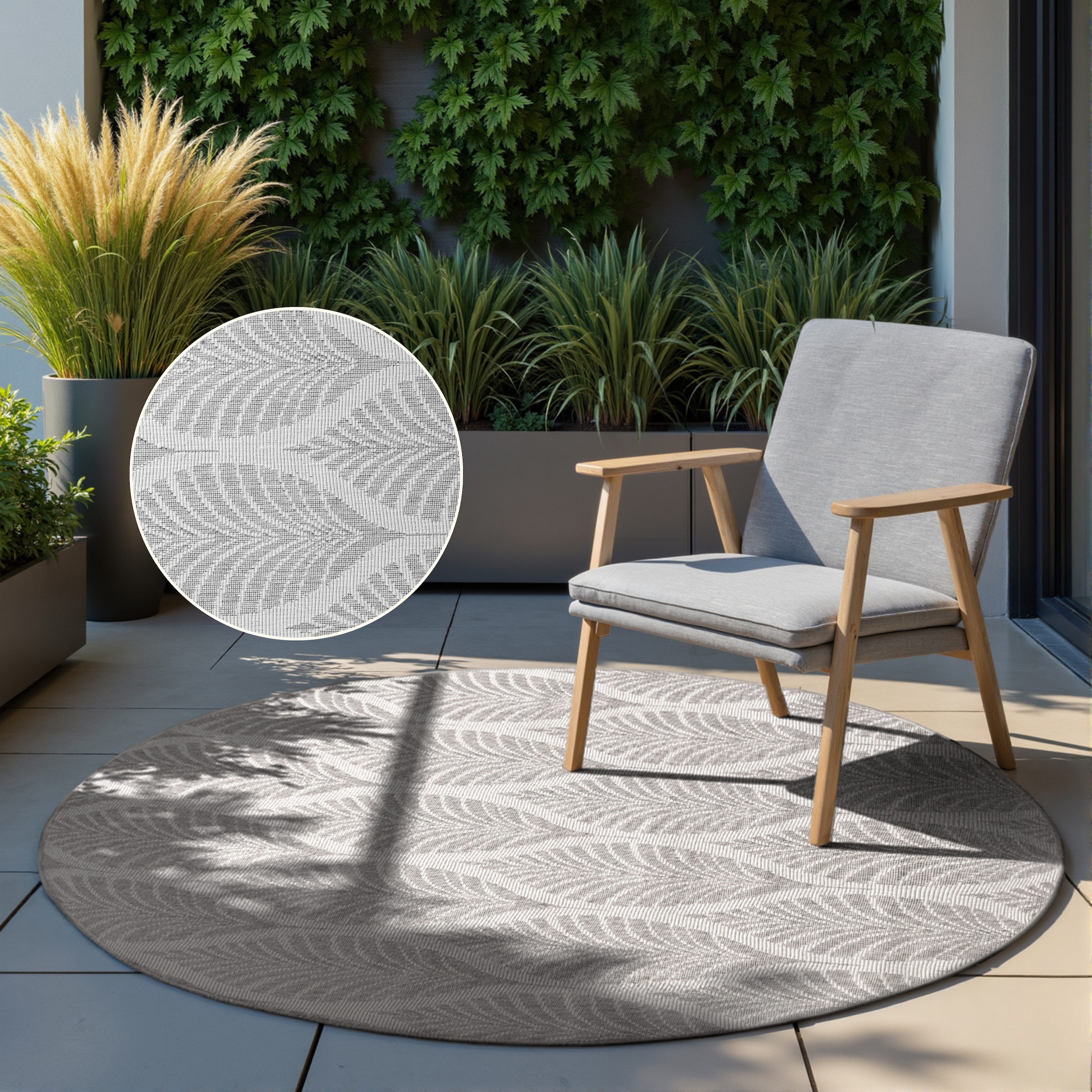 HANSE Home Outdoorteppich »Liora Wendeteppich« rund 5 mm Höhe In und Outdoor, Flachgewebe, wetterfest, pflegeleicht, robust