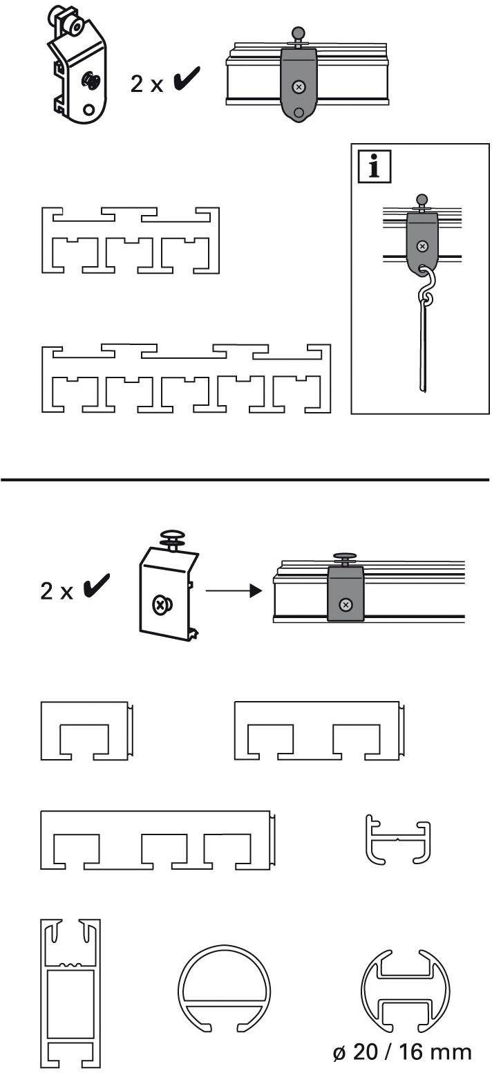 GARDINIA Gardinenröllchen "Roller für Paneelwagen" Serie Flächenvorhang-Tec günstig online kaufen