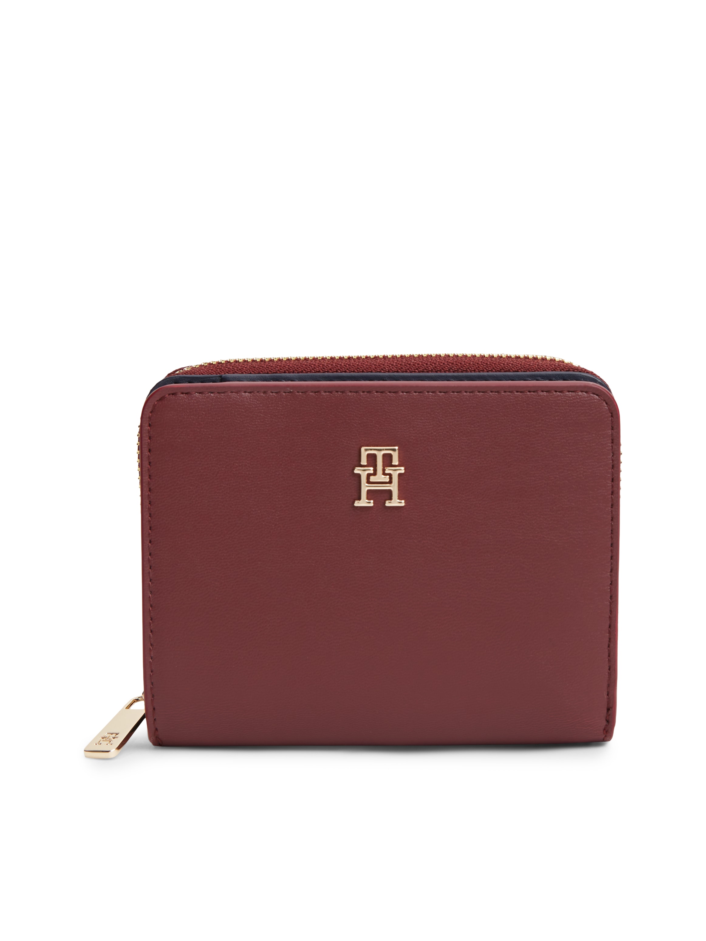 Tommy Hilfiger Geldbörse "TH ICON MED ZA FLAP", Damen Geldbeutel, Portemonnai mit edlem TH-Logoemblem