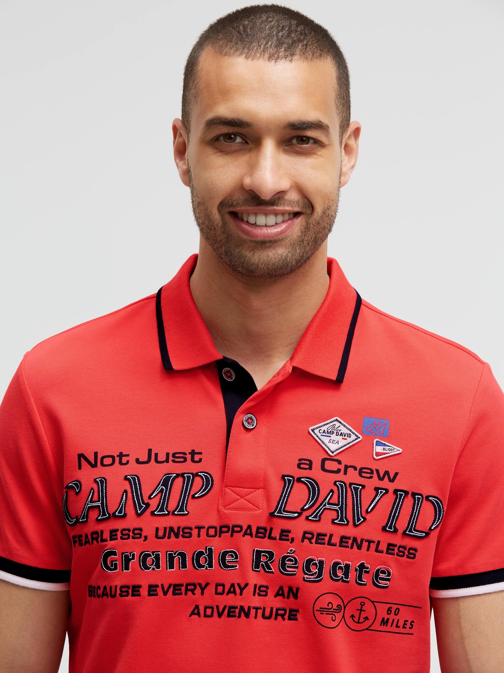 CAMP DAVID Poloshirt mit Baumwolle