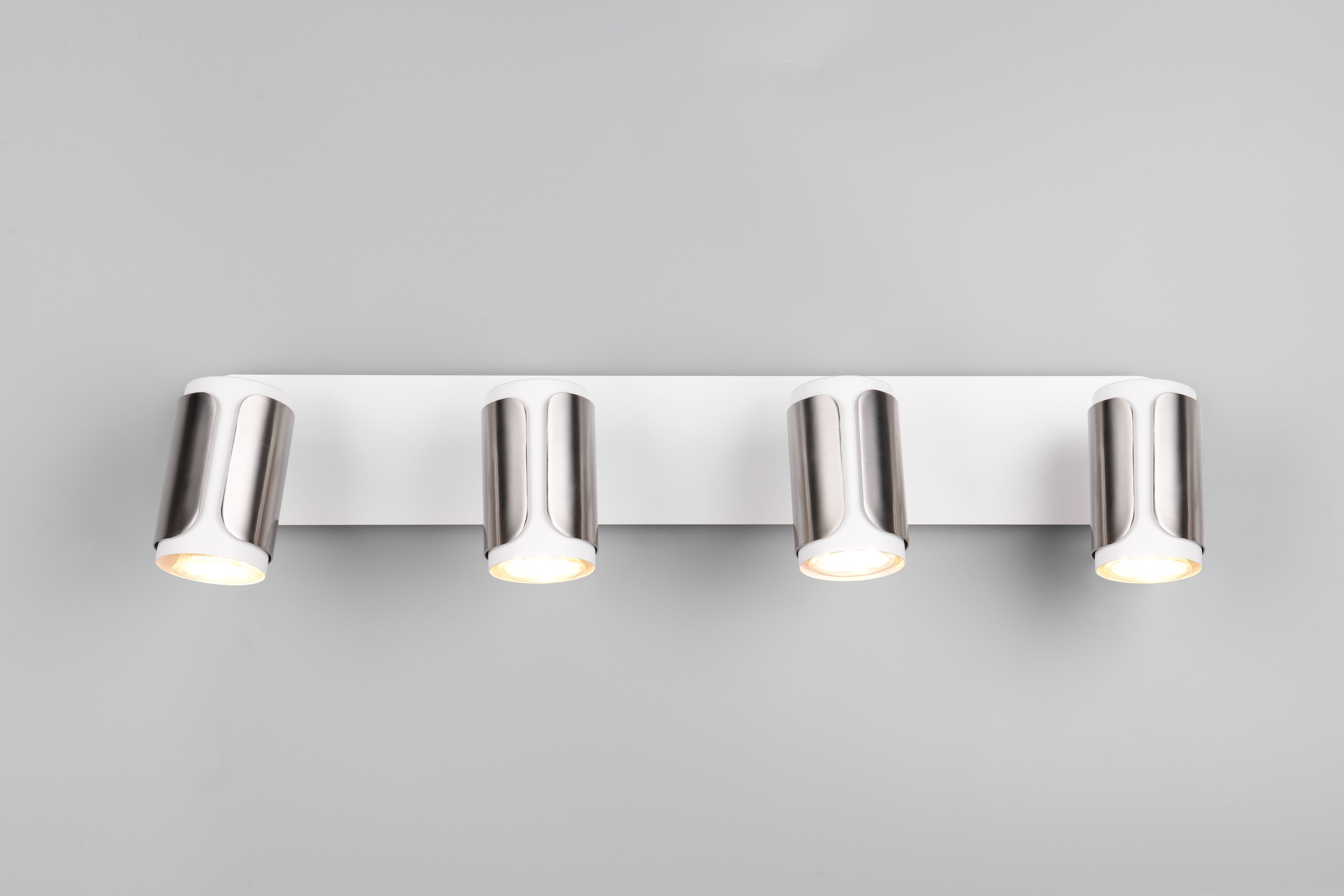 TRIO Leuchten Deckenstrahler »GILLAN, Spot 4-flammig, exkl 4x GU10 max 10W, 60x16x12 cm (B/H/T)«, 4 flammig, Leuchtmittel GU10 | Leuchtmittel wechselbar, als Wandstrahler oder Deckenstrahler montierbar, Spots schwenkbar