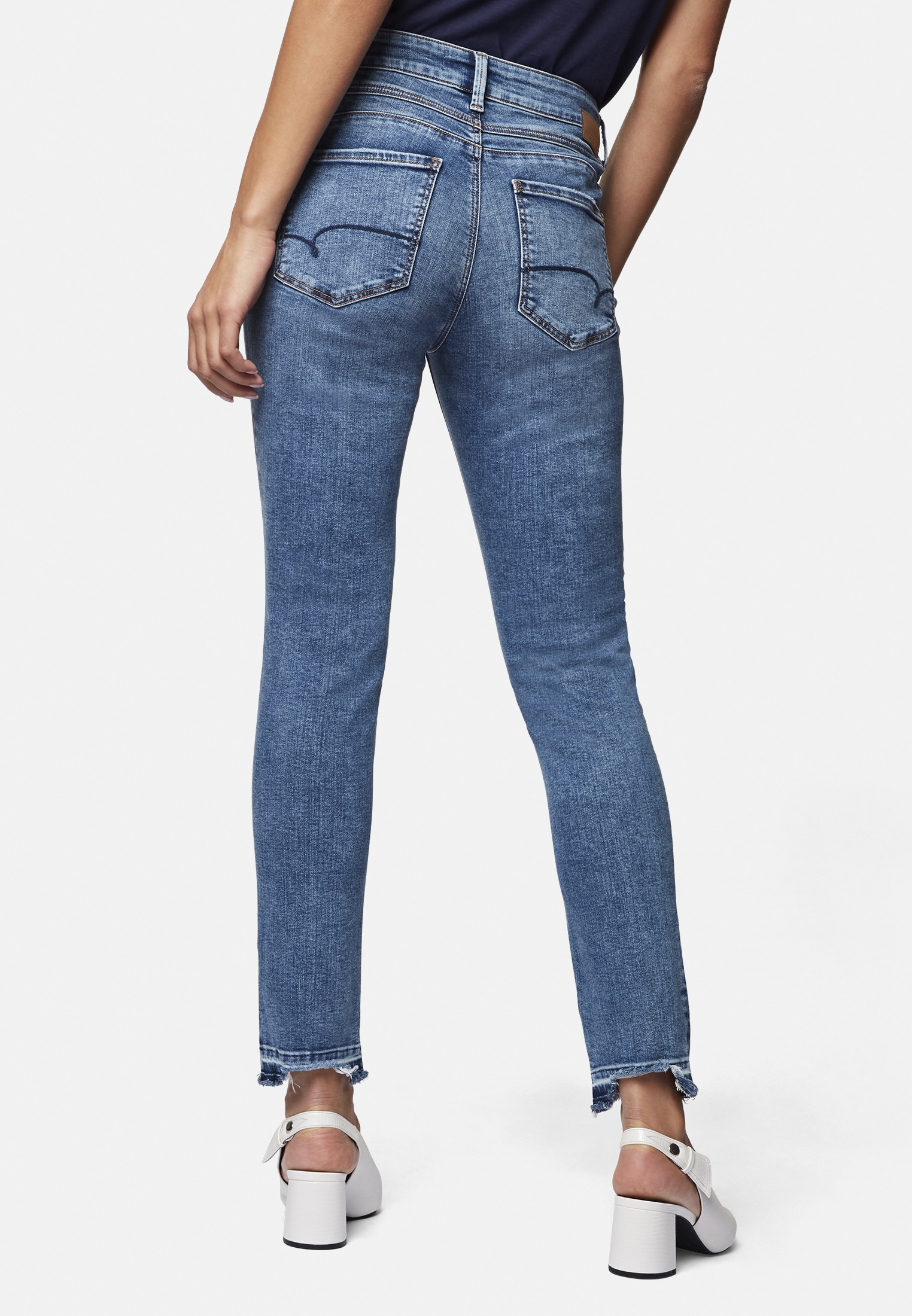 Mavi Skinny-fit-Jeans »NICOLE«, Used-Look