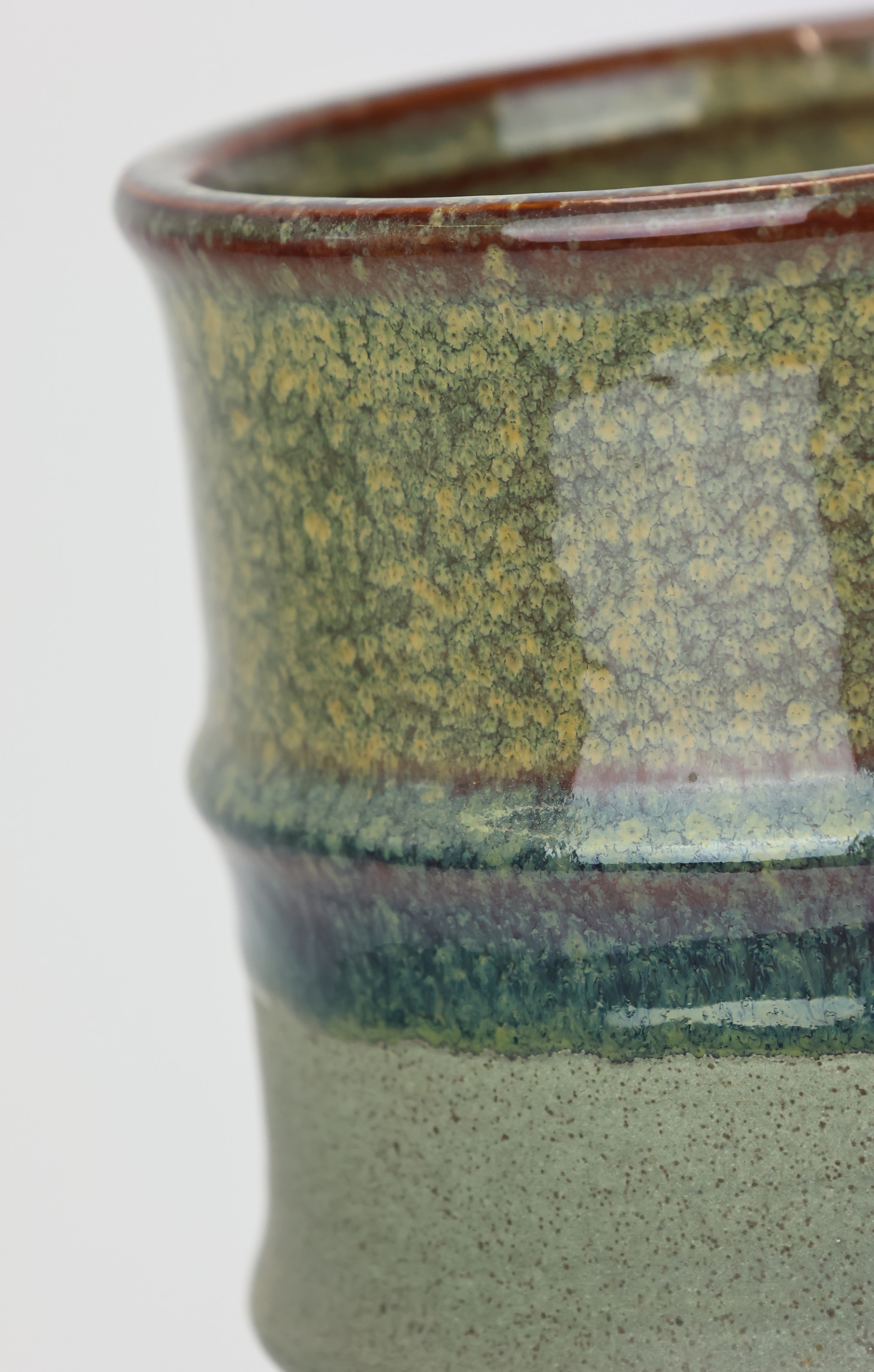 I.GE.A. Dekovase »Blumenvase aus Keramik, geriffelt, Zylinderform, matt glänzend«, (1 St.), Keramikvase, Dekoration, Vase für Blumen, Zweige und Kunstblumen