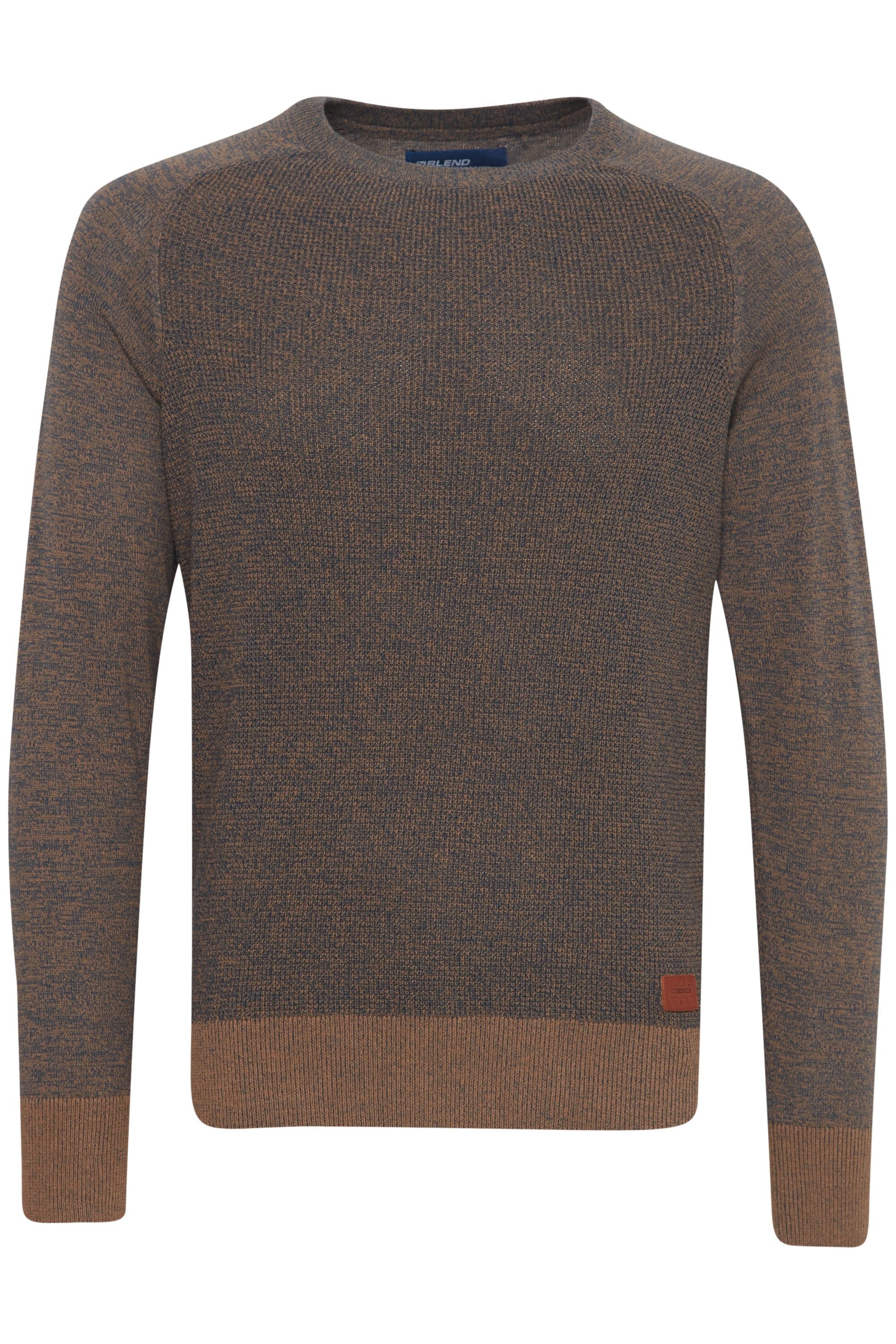 Blend Rundhalspullover "BHGandolf" Strickpullover mit farblich abgesetzten günstig online kaufen