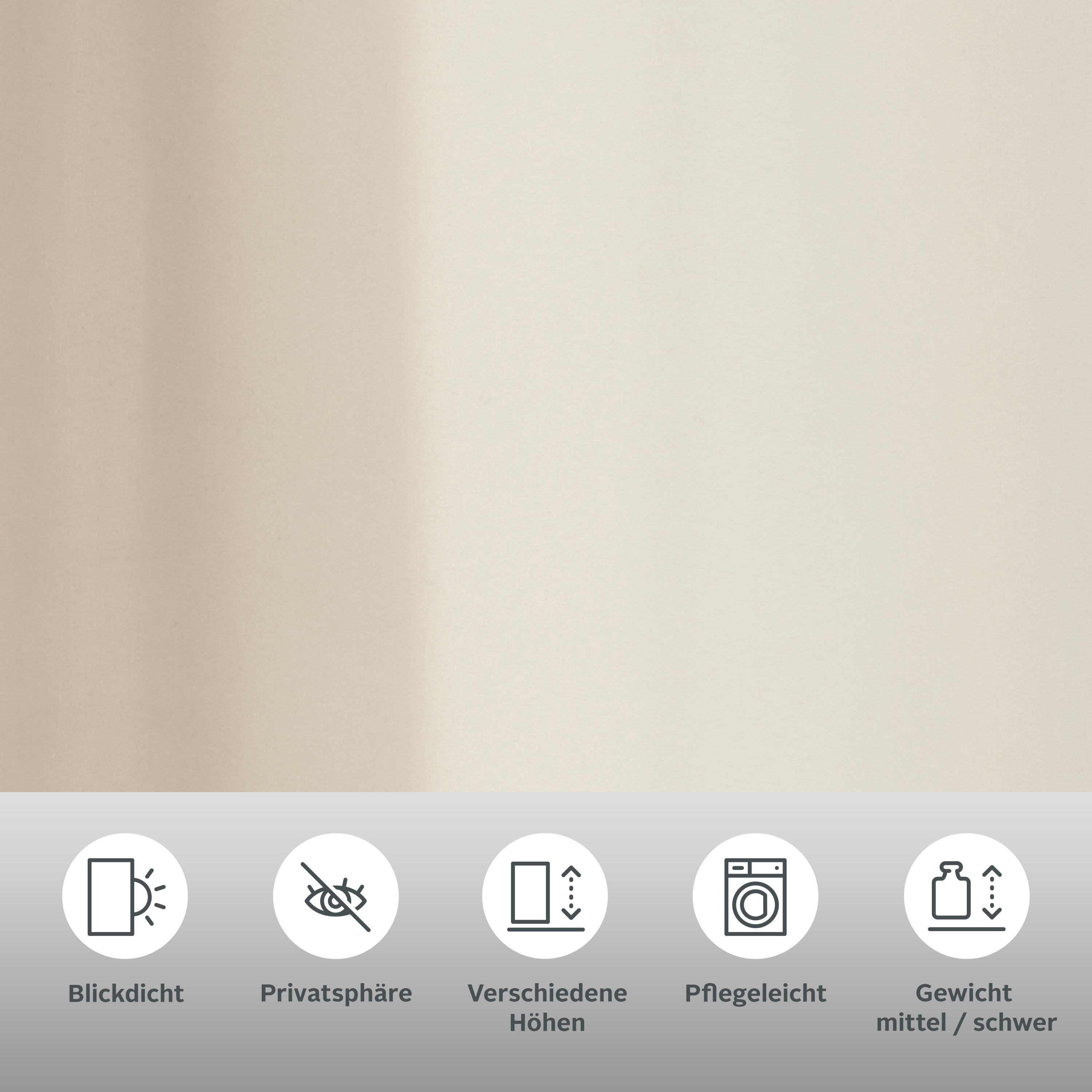 Thumbnail - my home Vorhang "Raja" Ösen 2 Stk. tlg. 2er-Set, Bestseller, einfarbig, modern, pflegeleichte Mikrofaser