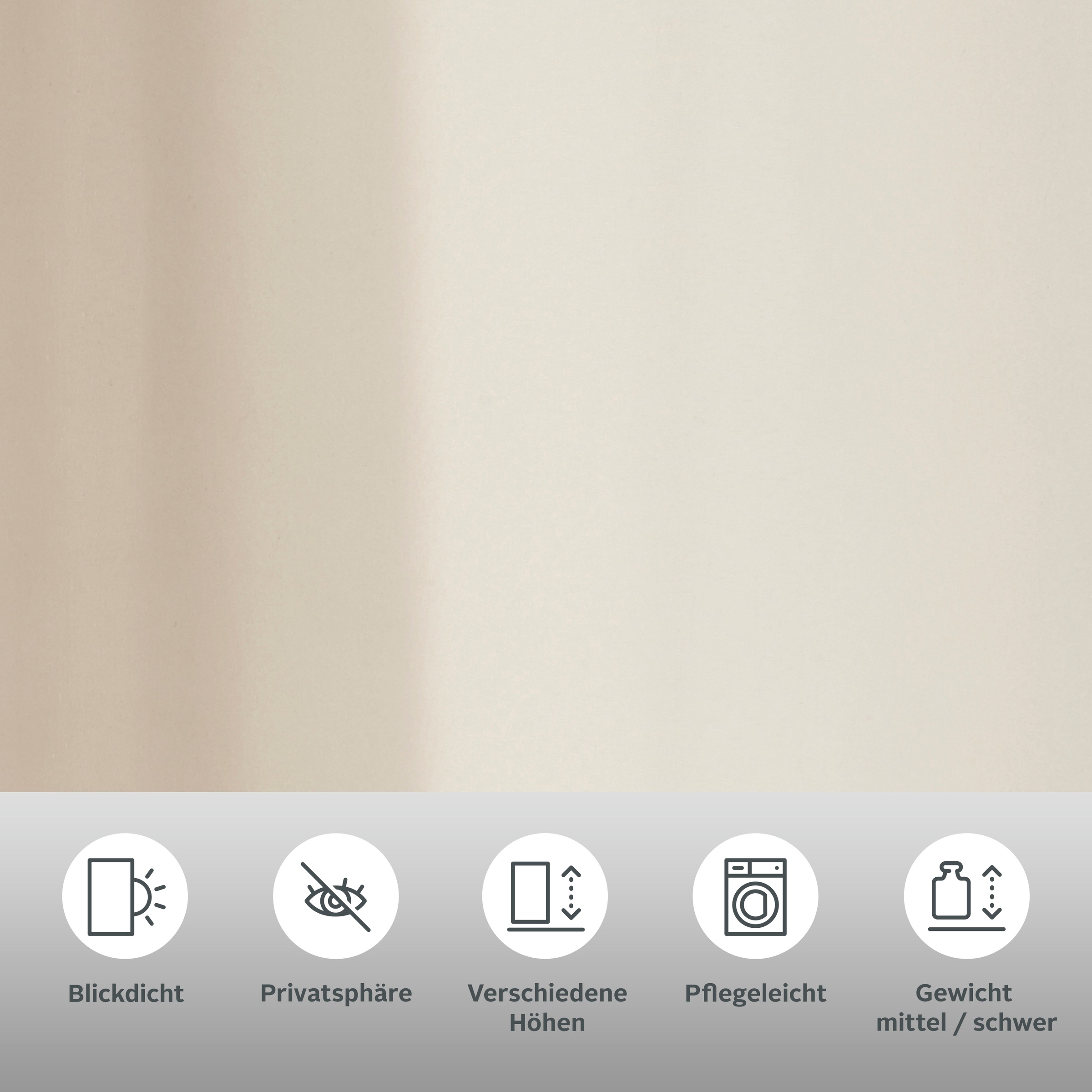 Thumbnail - OTTO home Vorhang "Raja" Ösen 2 Stk. tlg. Blickdichtes Material, Einfache Montage, Pflegeleicht, Ösen Aufhängung