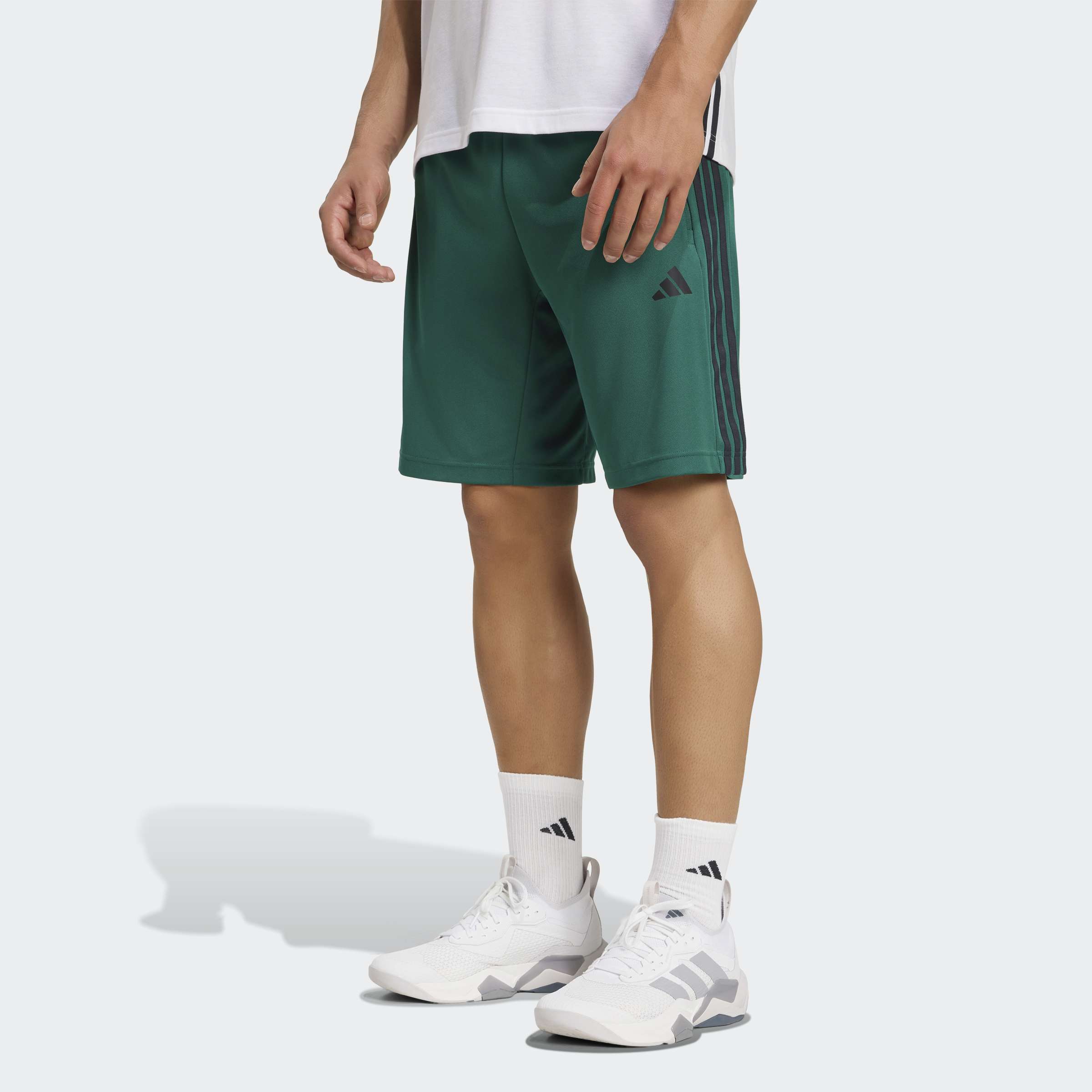 adidas Performance Shorts "WORKOUT ESSENTIALS BASE 3-STREIFEN PIKEE-, 23 CM" sportlicher Stil, für sportliche Aktivitäten, aus Polyester