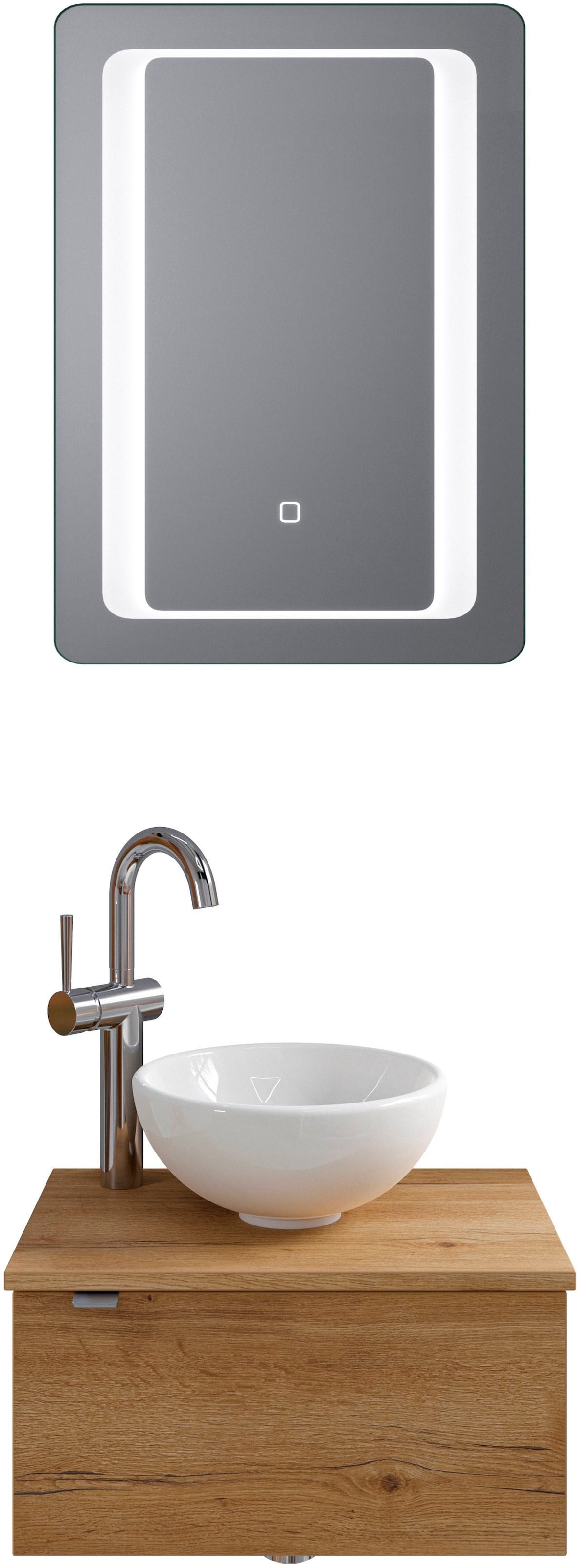 Saphir Badmöbel-Set "Serie 6915" 4 Stk. tlg. Gäste-Bad, 51 cm breit, mit LE günstig online kaufen