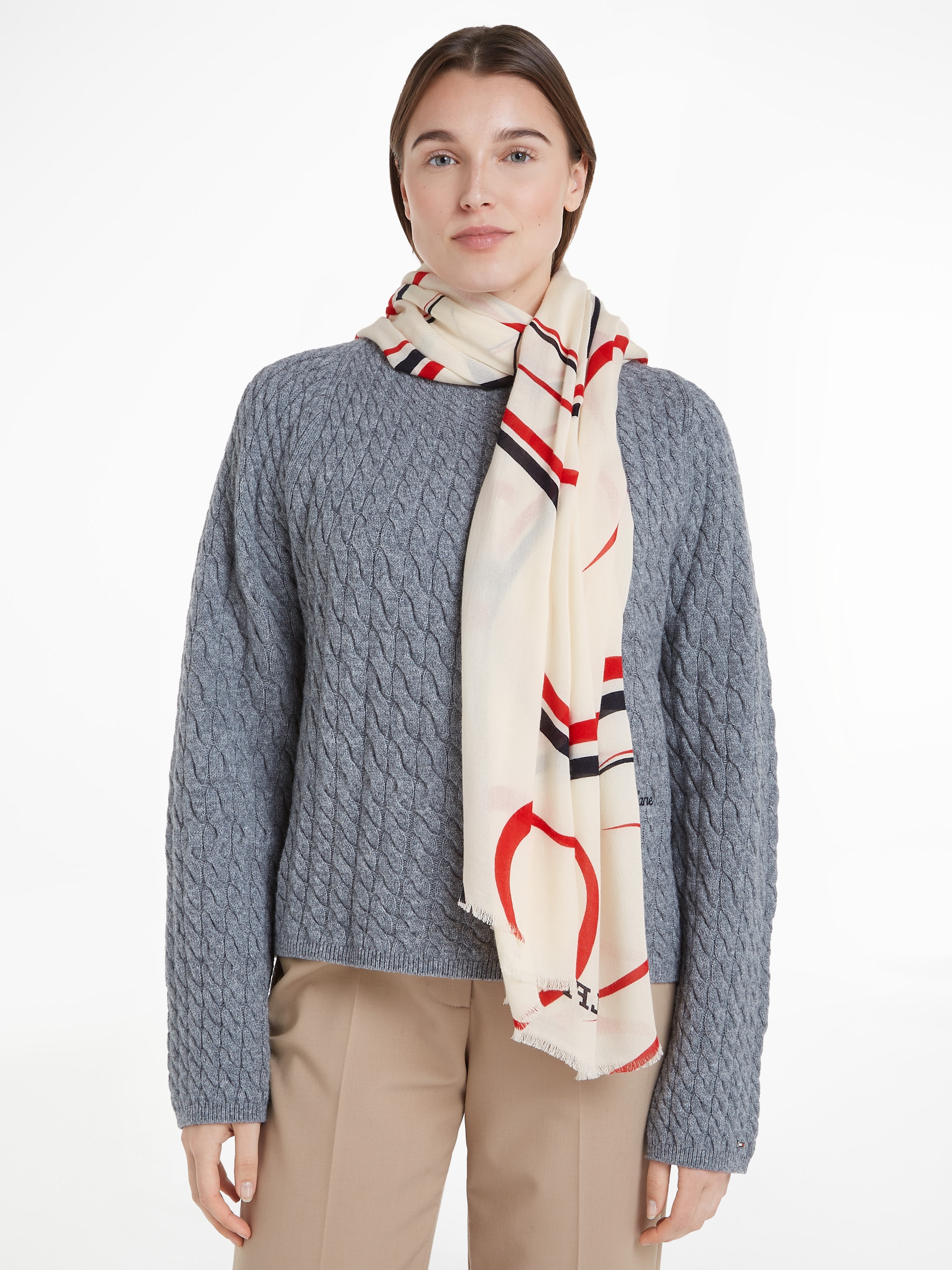 Tommy Hilfiger Modeschal »HILFIGER PREP SCARF«, mit grafischem Muster