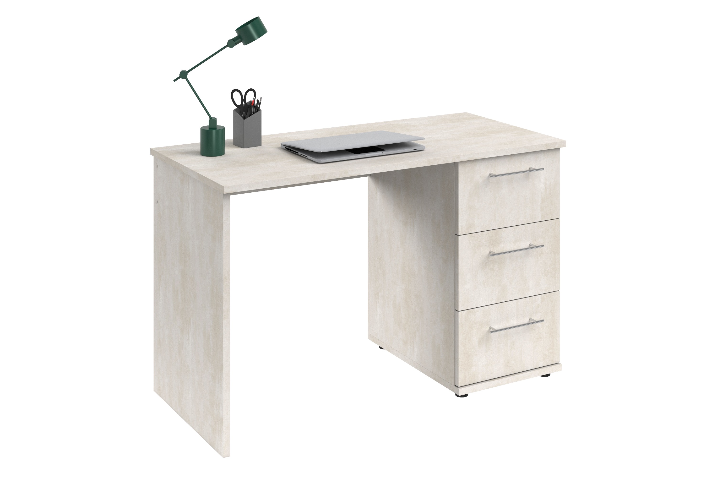 Thumbnail - VOGL Möbelfabrik Schreibtisch "Tobi, optional mit Tastaturauszug," mit 3 Schubkästen, Breite 115 cm, Made in Germany