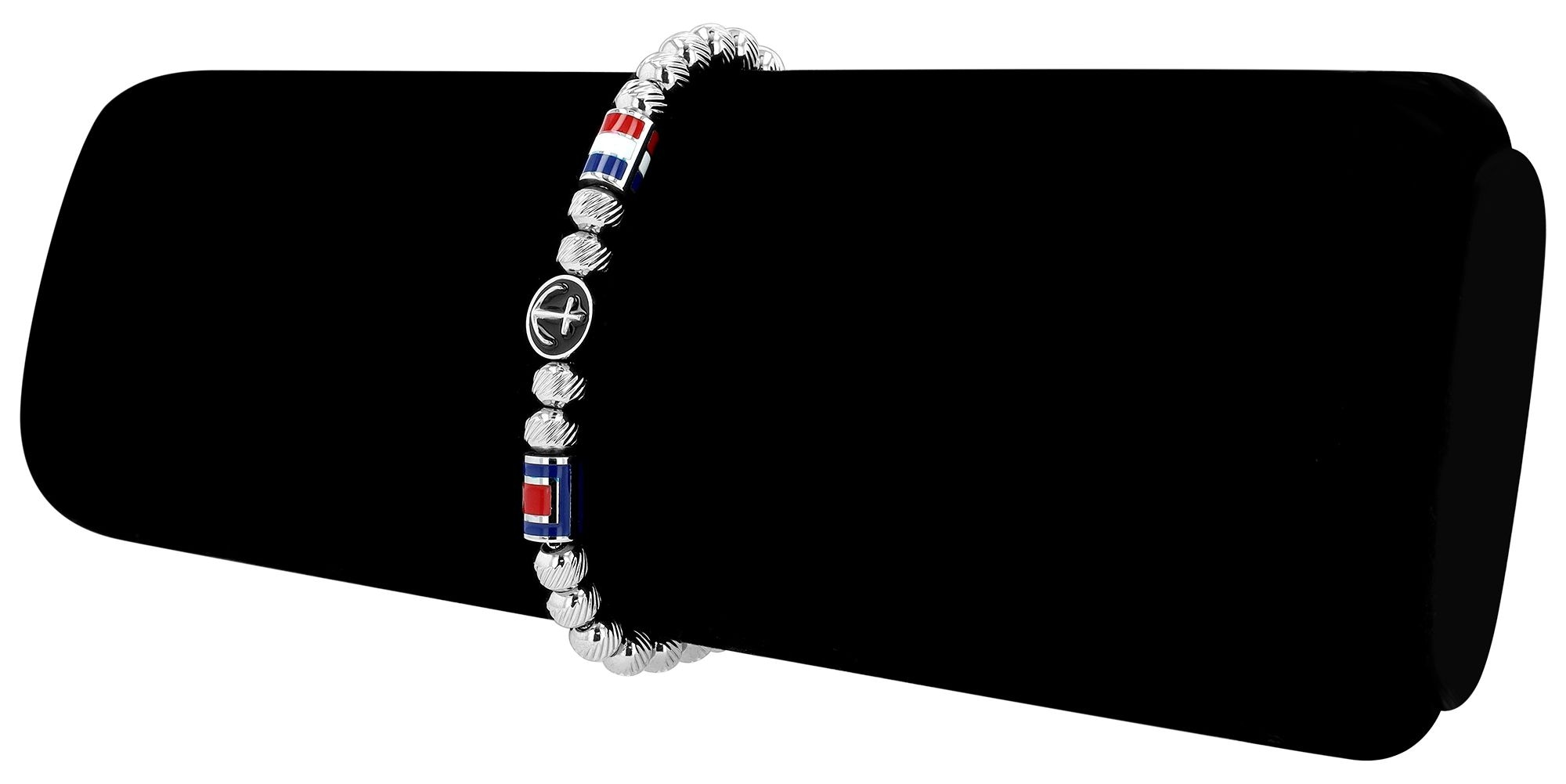 ADELIA ́S Damen Gliederarmband "Unisex Armband – Kugelarmband aus Edelstahl 18,5 cm", 18cm, Edelstahlweiß, Edelstahl, Armbänder, Ein stilvolles