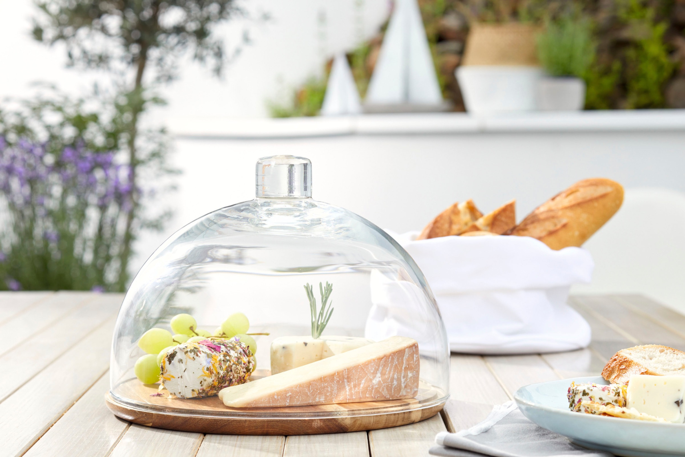 LEONARDO Servierplatte "CUCINA" Holzkäseplatte/Glasglocke, handgefertigtes günstig online kaufen