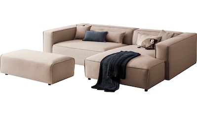 Polsterecke »PIARA XXL, L-Form,«, Ecksofa-Set (incl. Hocker)