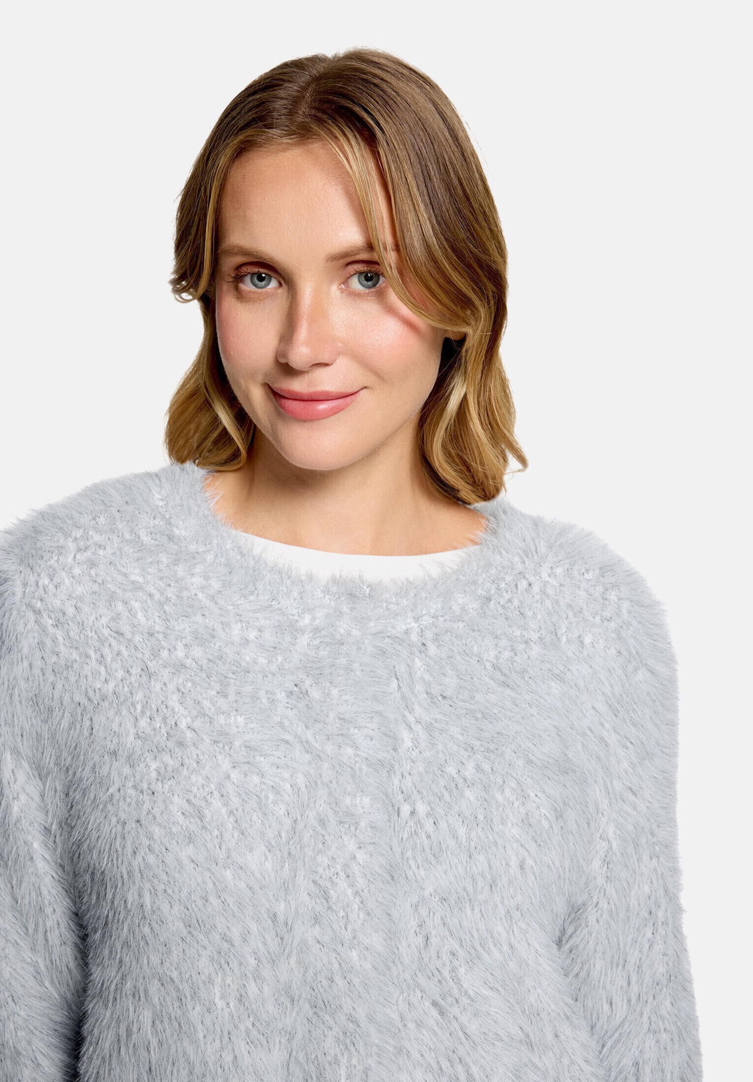 Cartoon Strickjacke »Damen mit Rundhalsausschnitt« 1