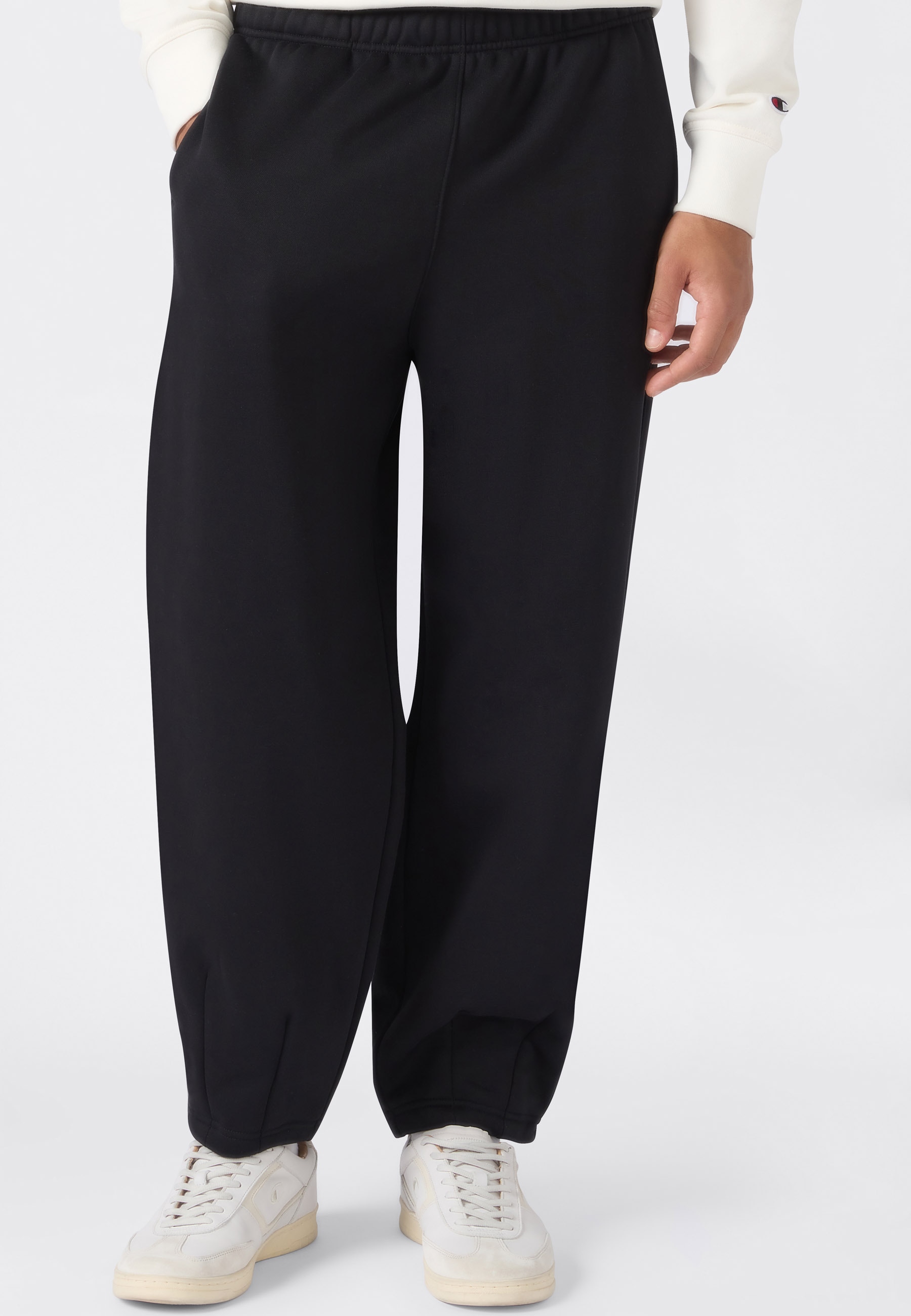 CHAMPION Herren Jogginghose "SPORTWEAR BARREL PANTS Oversized Fit", schwarz, Gr. XL, Obermaterial: 67% Baumwolle, 33% Polyester, Hosen, mit Oversized