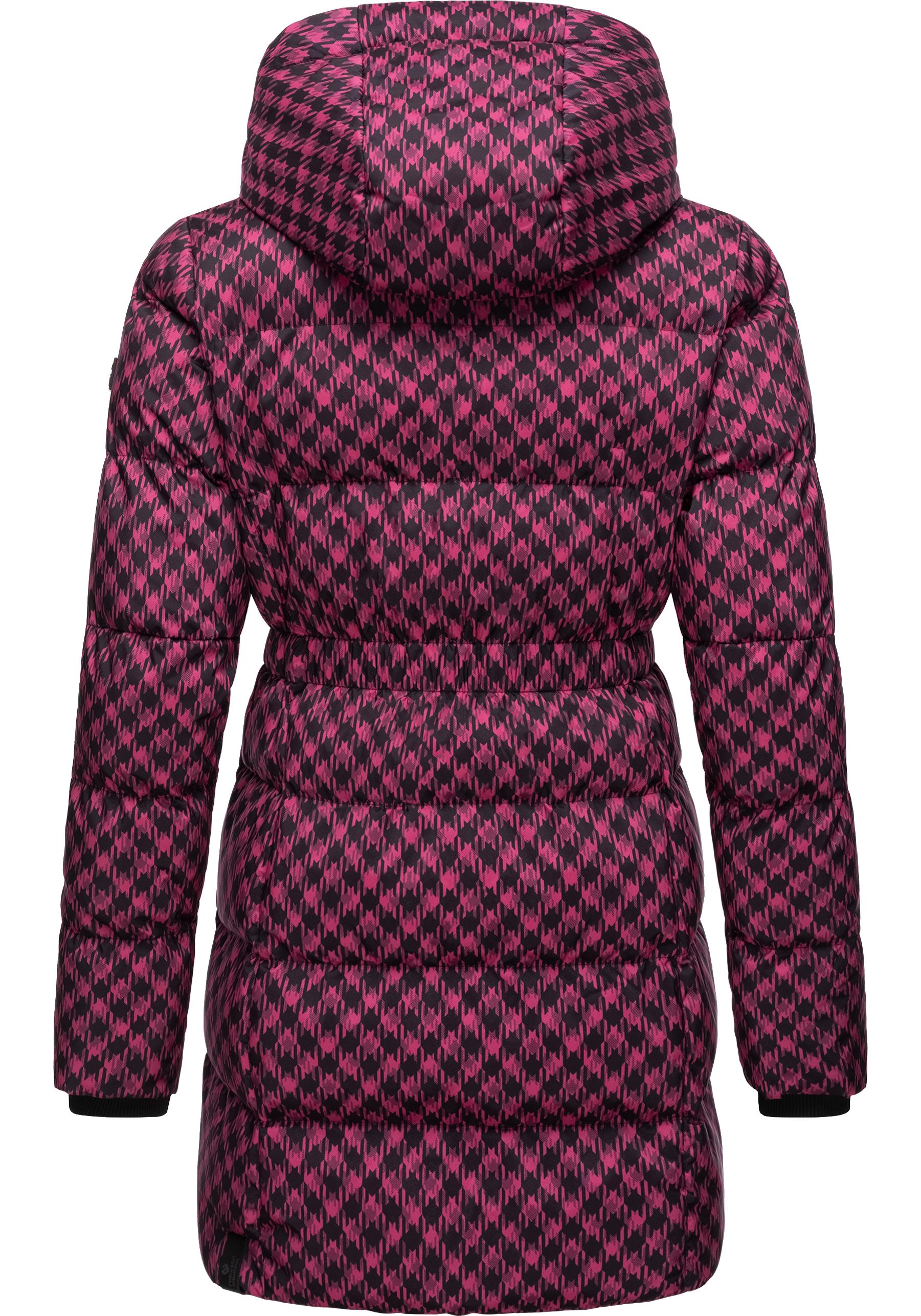Thumbnail - Ragwear Steppmantel "Niara Print", wasserdichter Mantel mit angesagtem Hahnentritt Muster
