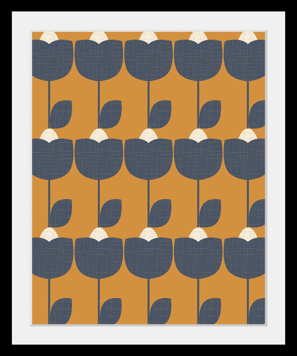 queence Bild »Rüdiger«, Abstrakt-Kunst-Figuren-Zeichen, (1 St.), HD Premium Poster-Druck inkl. Holzrahmen