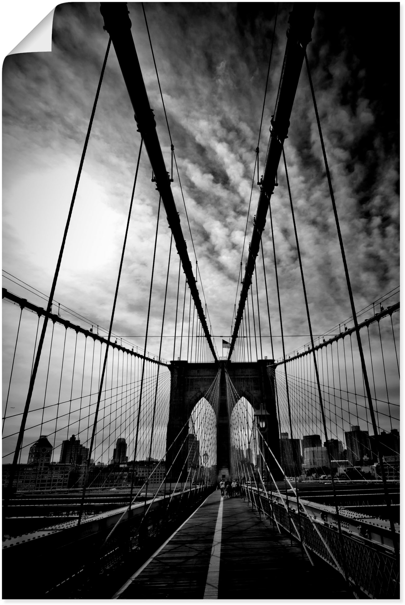 Artland Poster "New York City Mächtige Brooklyn Bridge", Amerika, (1 St.), günstig online kaufen