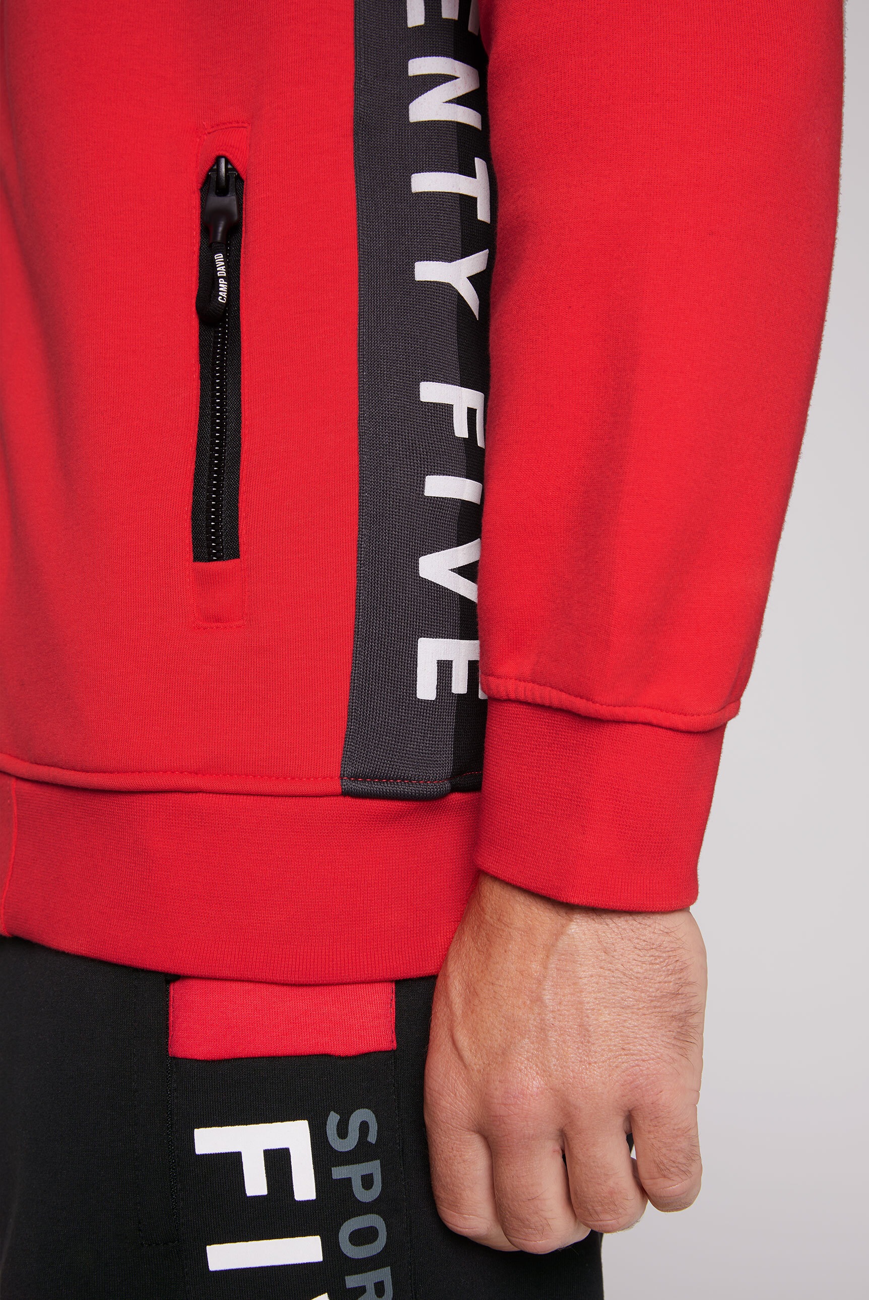 CAMP DAVID Sweatjacke, mit Stehkragen