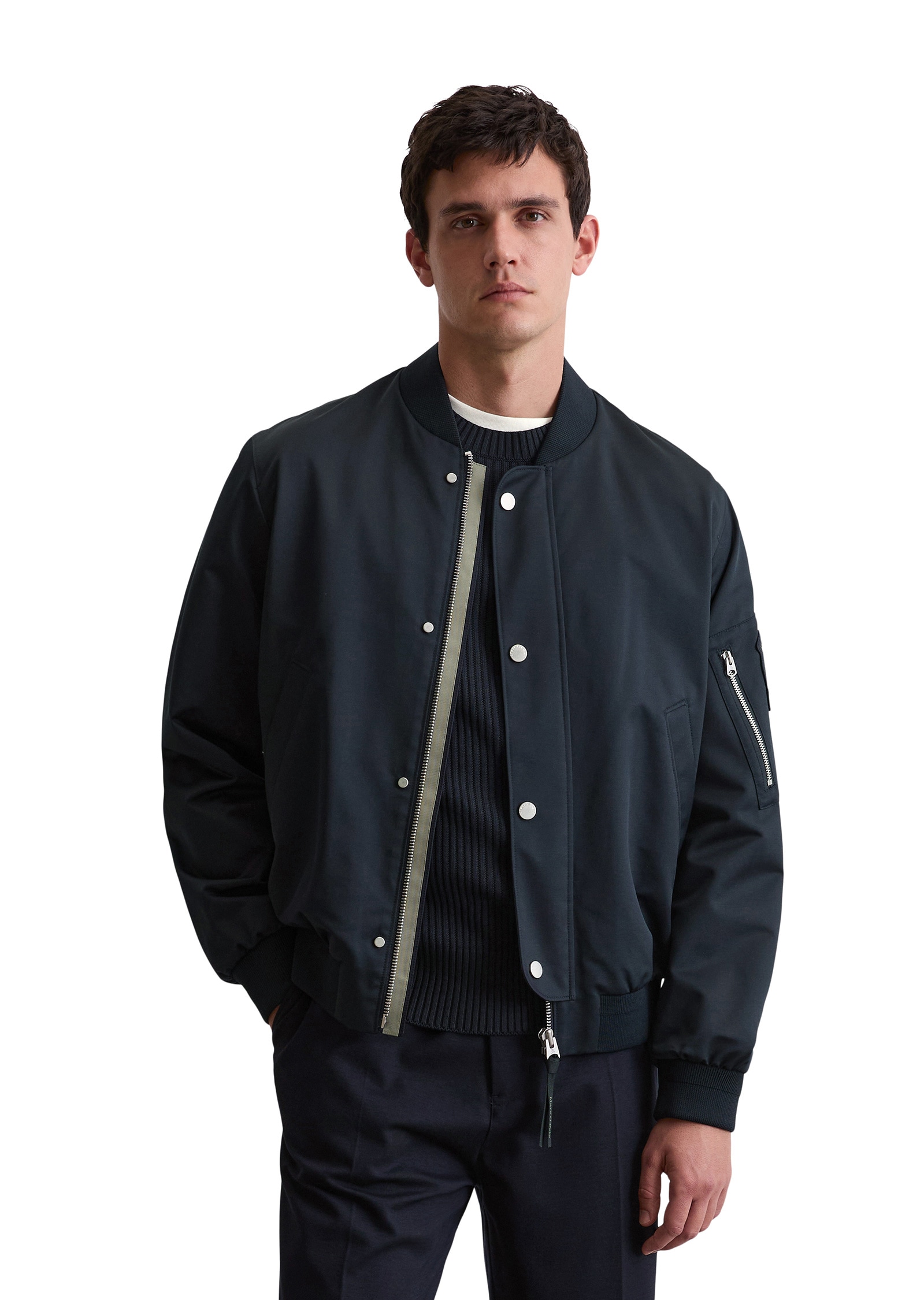 Marc OPolo Outdoorjacke "aus wasserabweisendem Micro-Canvas", ohne Kapuze günstig online kaufen