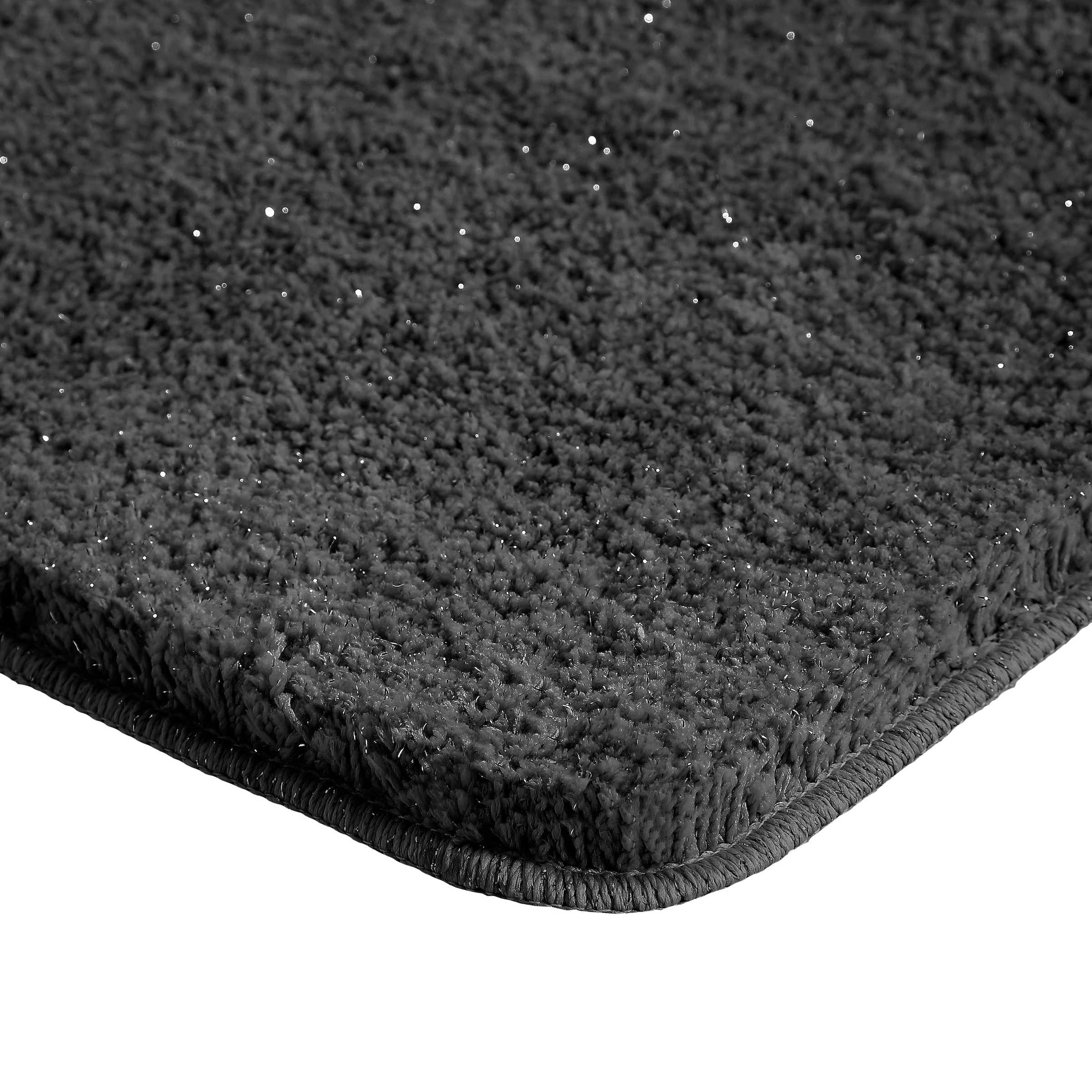 my home Badematte »Glitzer, Badvorleger, Badezimmer Teppich«, rutschhemmend beschichtet, fußbodenheizungsgeeignet-schnell trocknend-strapazierfähig, Badteppich, Akzente durch Glitzer-Garn