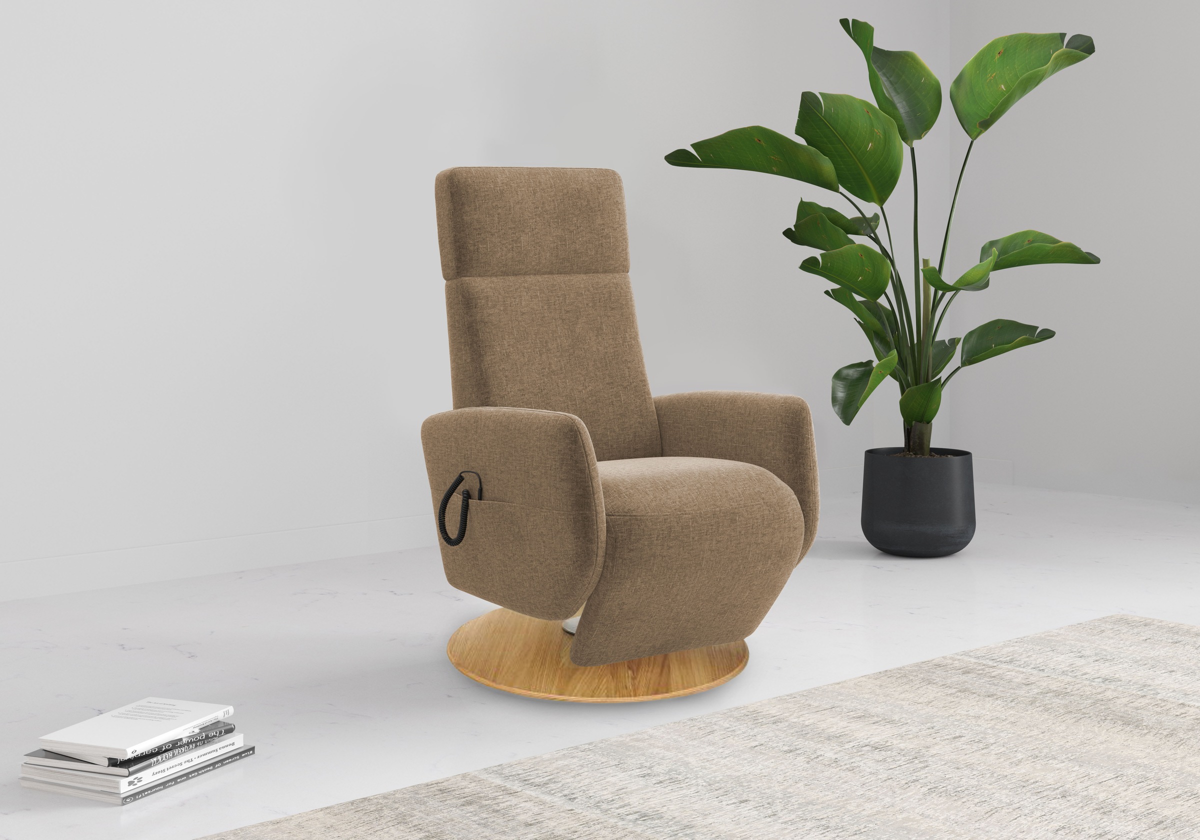 OTTO home TV-Sessel "Rochelle, inkl. Kopfteilverstellung & 360 Drehfunktion" 1 Stk. tlg. TV-Sessel mit Drehfunktion 360 Grad