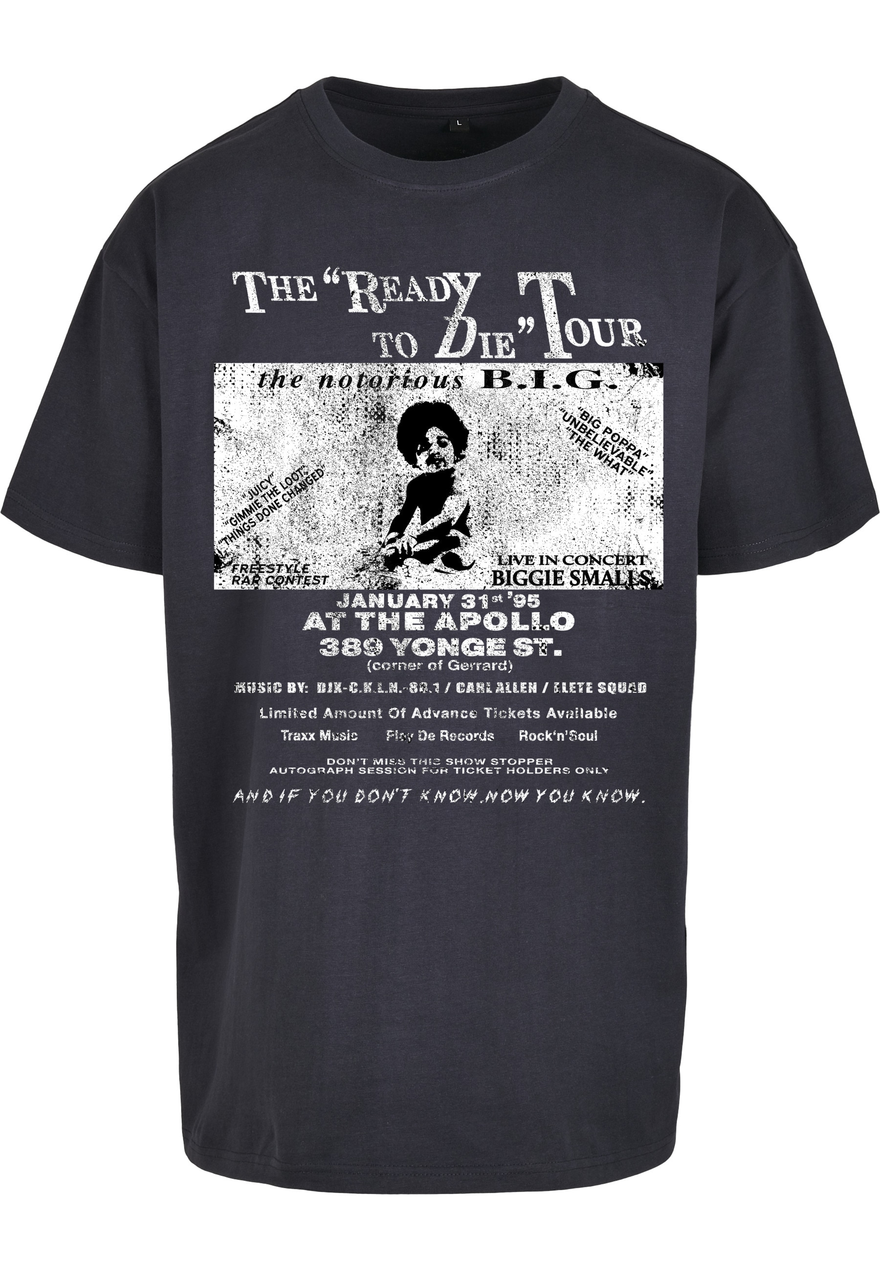 MisterTee T-Shirt "MisterTee Herren Bigie Retro Poster Tee" 1 Stk.