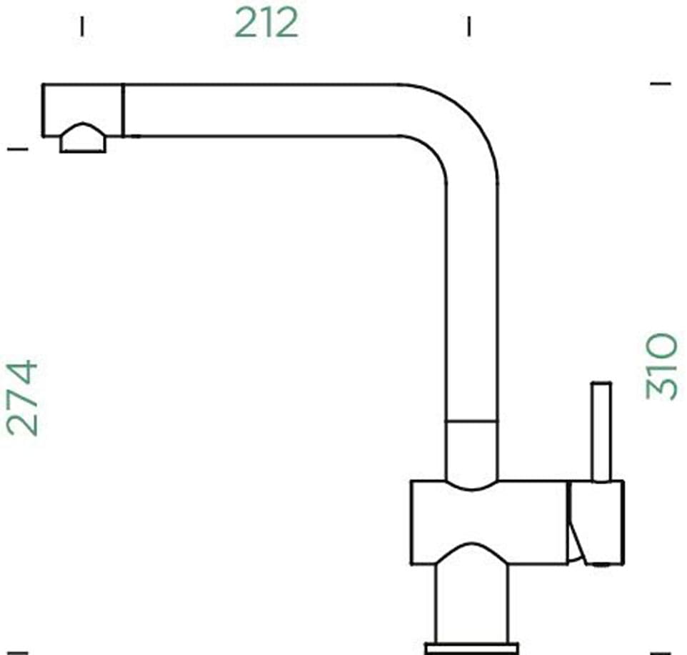 Schock Küchenarmatur »EPOS FA«, Festauslauf, Wasserspar-Perlator, Schwenkbereich 360°