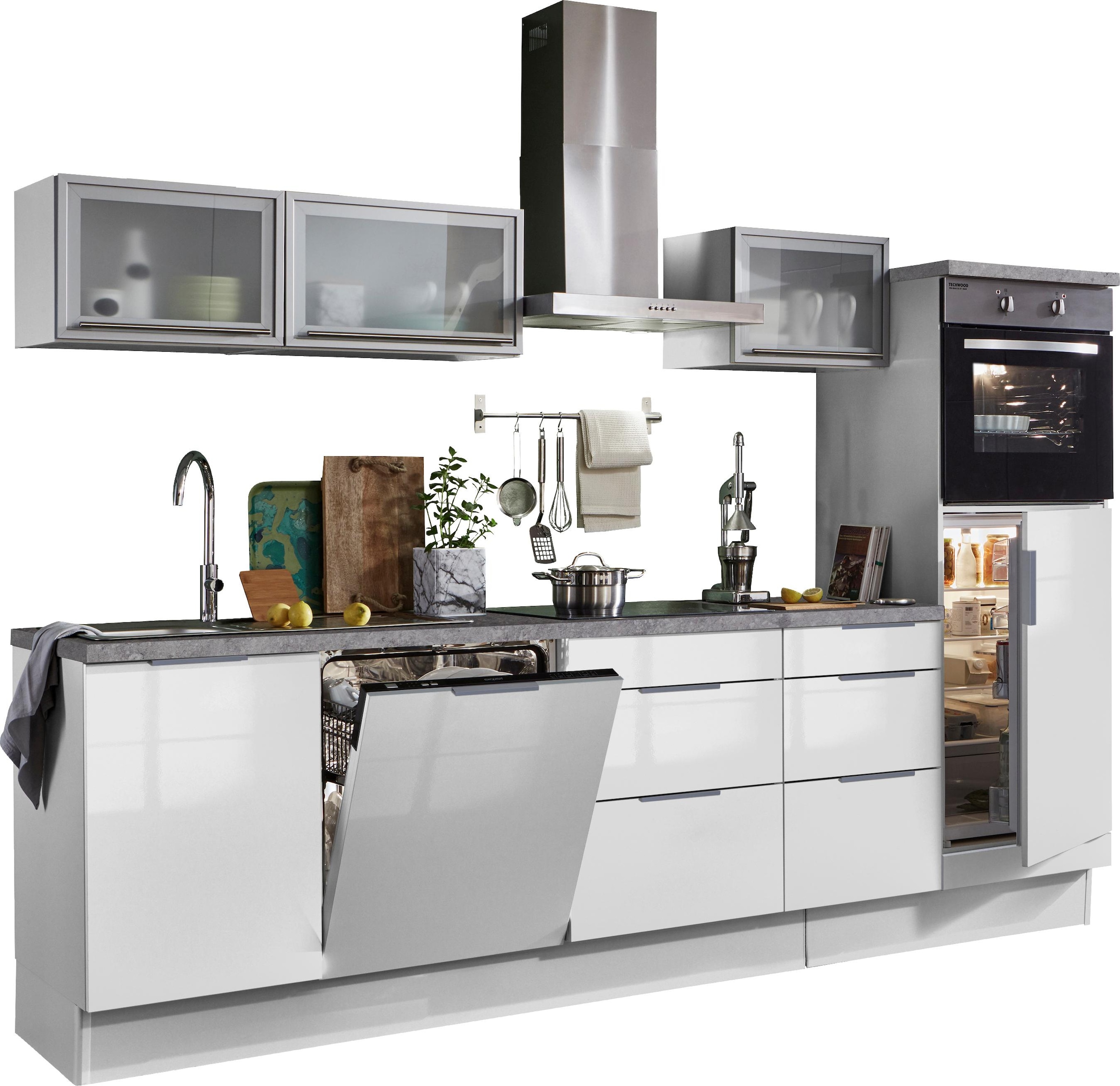 Küchenzeile »Tara«, ohne E-Geräte, mit Vollauszug und Soft-Close-Funktion, Breite 280 cm