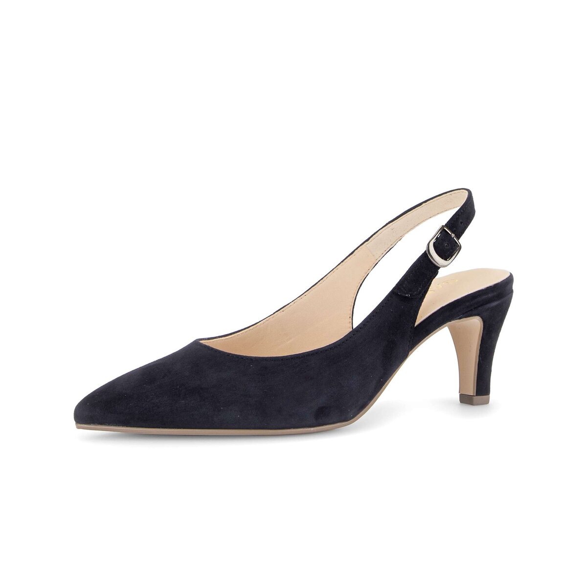Slingpumps GABOR "Slingpumps", Damen, Gr. 36, blau, Schuhe Slingpumps