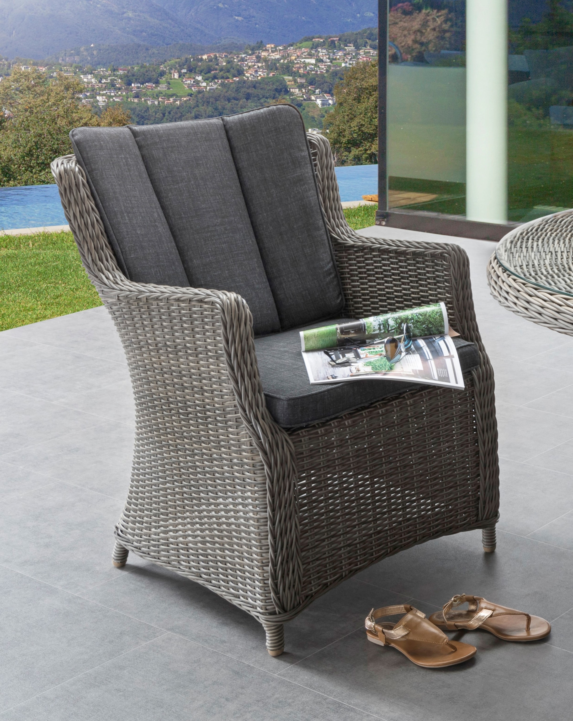 Destiny Gartenlounge-Set "LUNA CASA", (4 tlg.), Polyrattan, Sessel mit Fußh günstig online kaufen