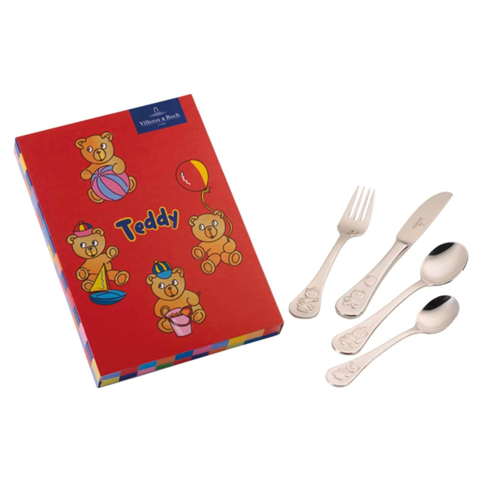 Villeroy & Boch Kinderbesteck »Kinderbesteck Teddy 4er Set silber«