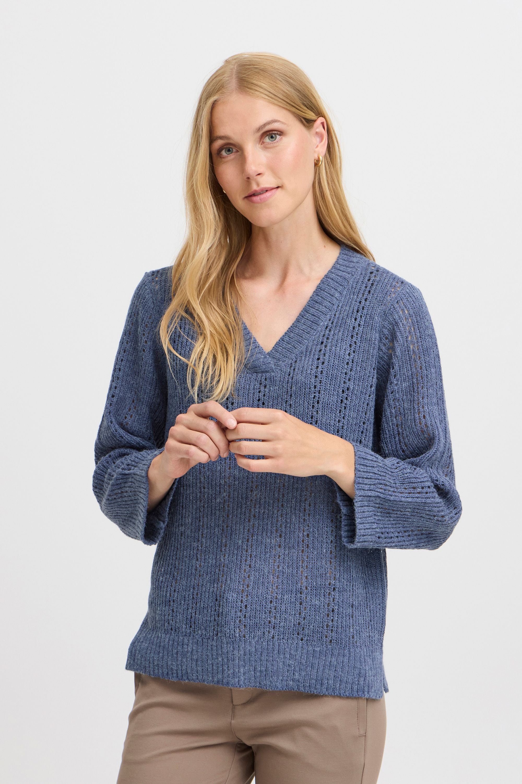 fransa Strickfleece-Pullover »Strickpullover FRERETTA PU 7«