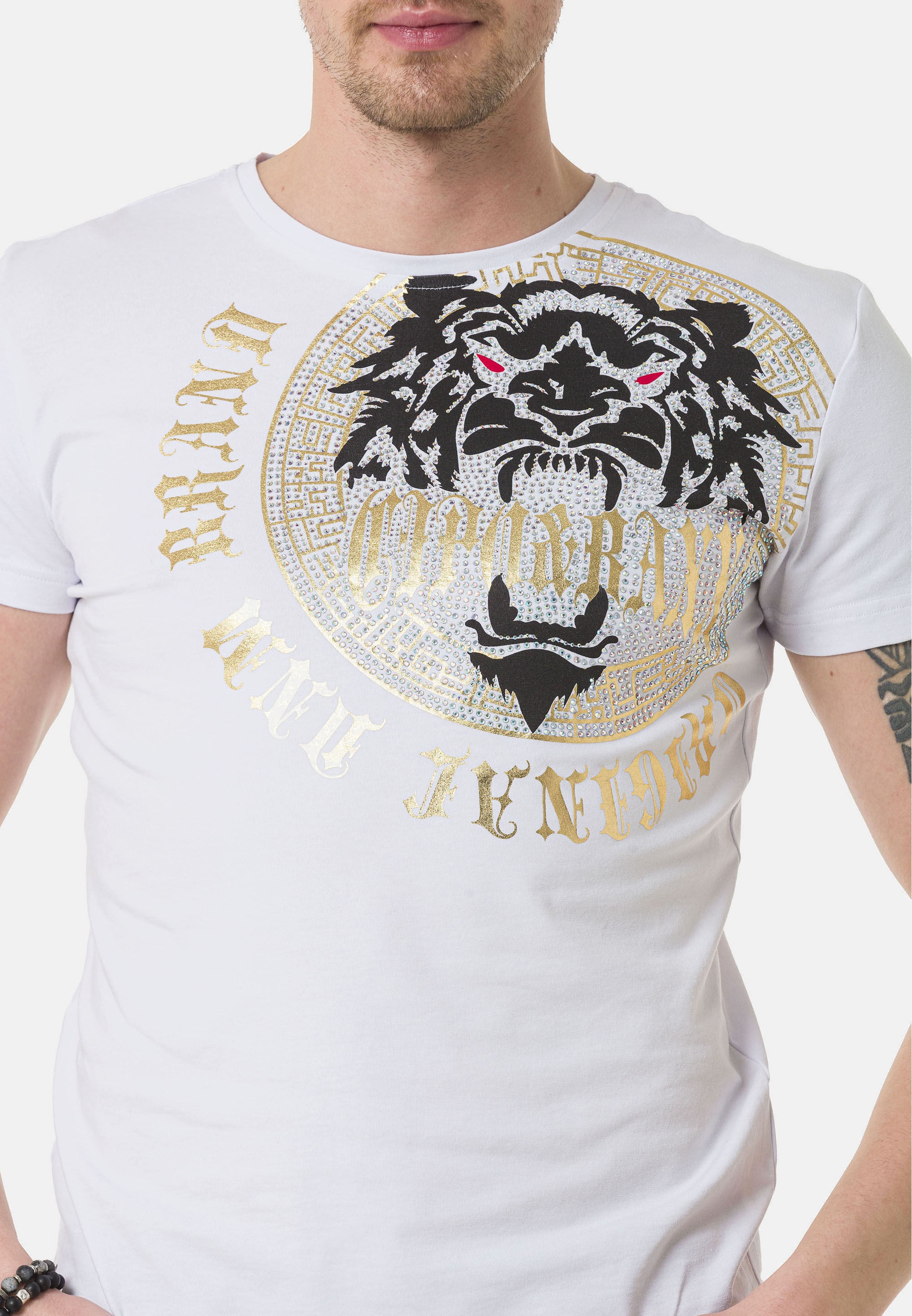 Cipo & Baxx T-Shirt »T-Shirt« mit großem Frontprint ein super Hingucker