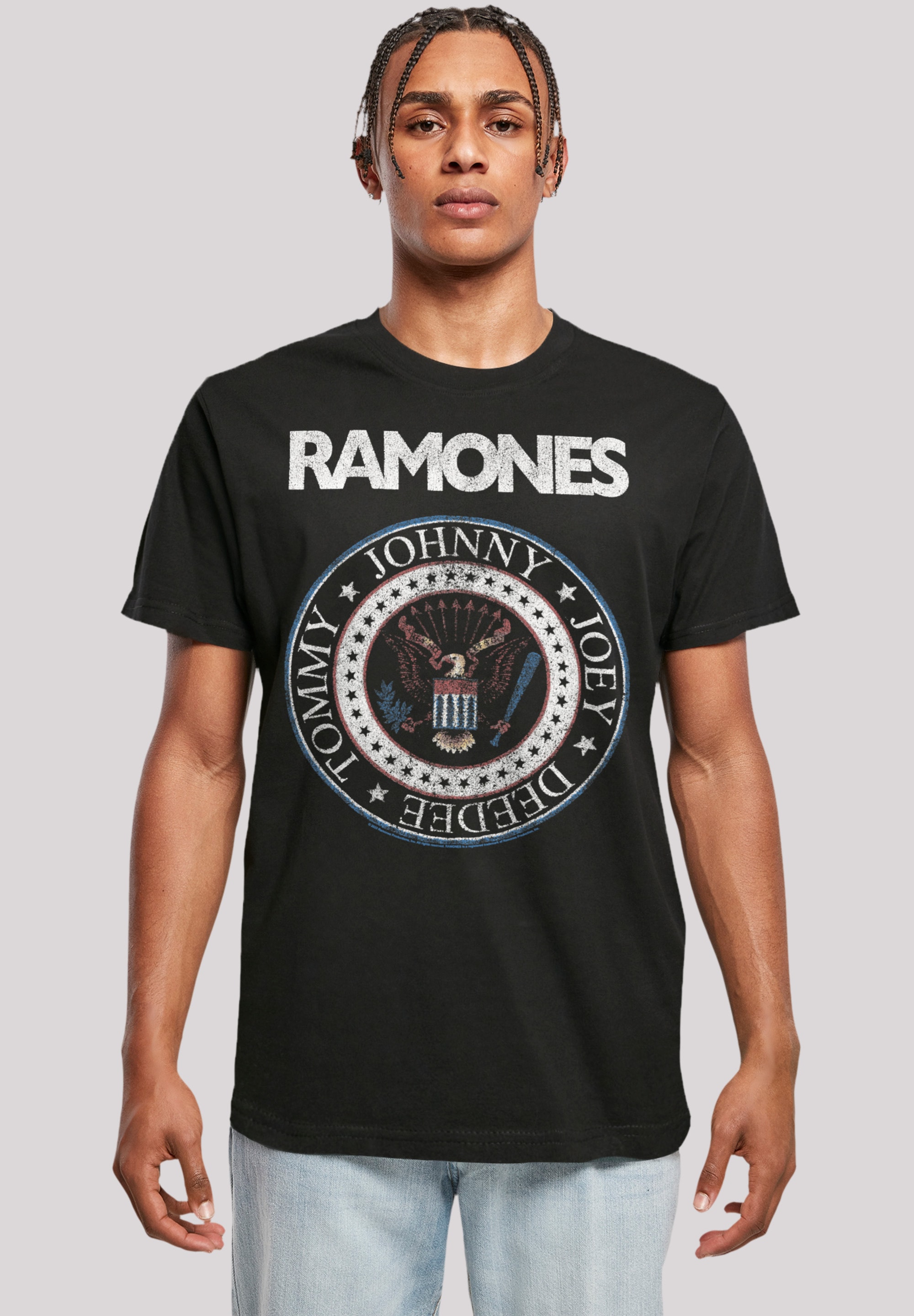 F4NT4STIC T-Shirt »Ramones Premium online Qualität, BAUR Musik Seal«, Rock-Musik Band, White kaufen And Rock | Red Band