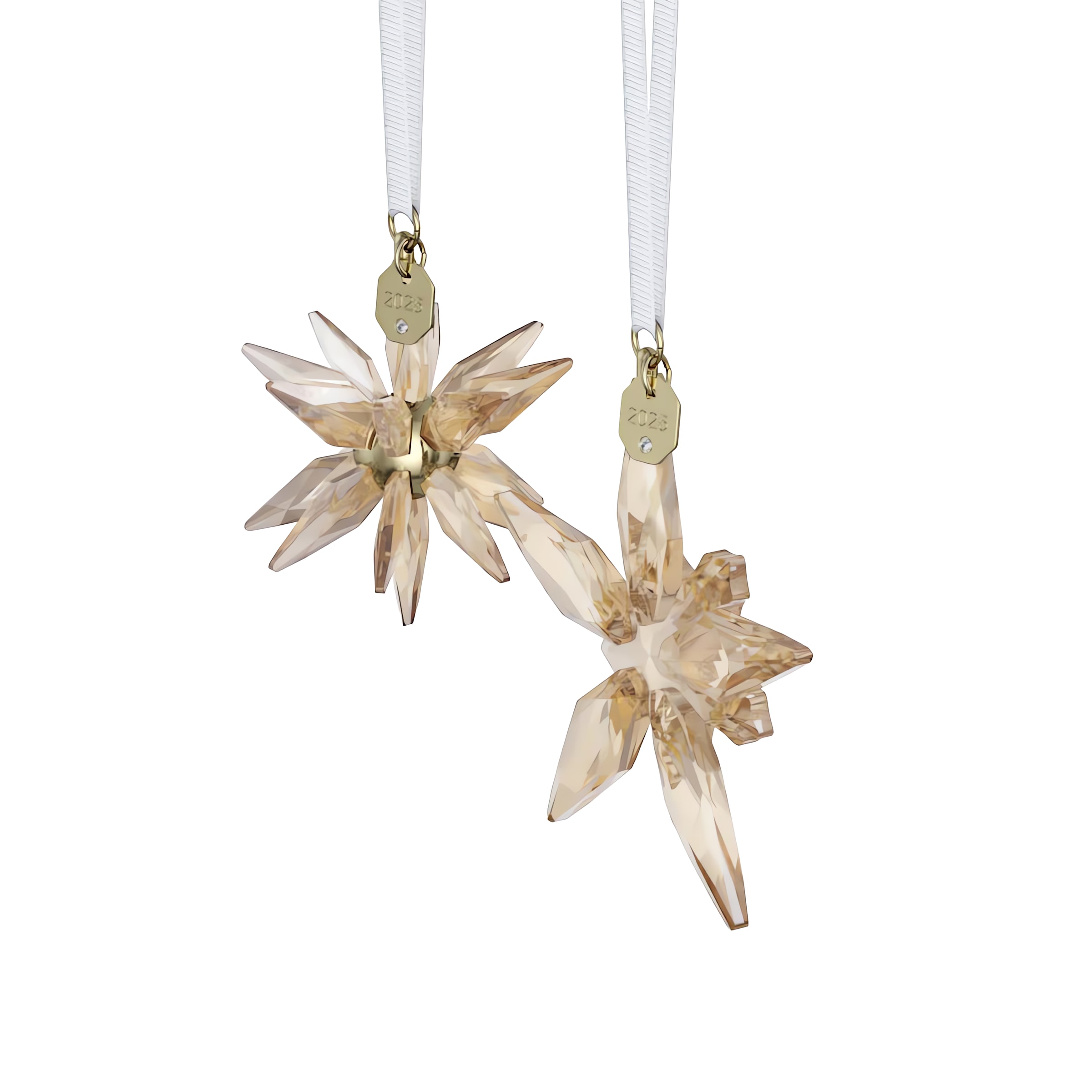 Swarovski Dekohänger »Sammelfigur Multipack Annual Edition Festive 3D Ornament Set 2025«, (2 St., Set), Swarovski® Kristall