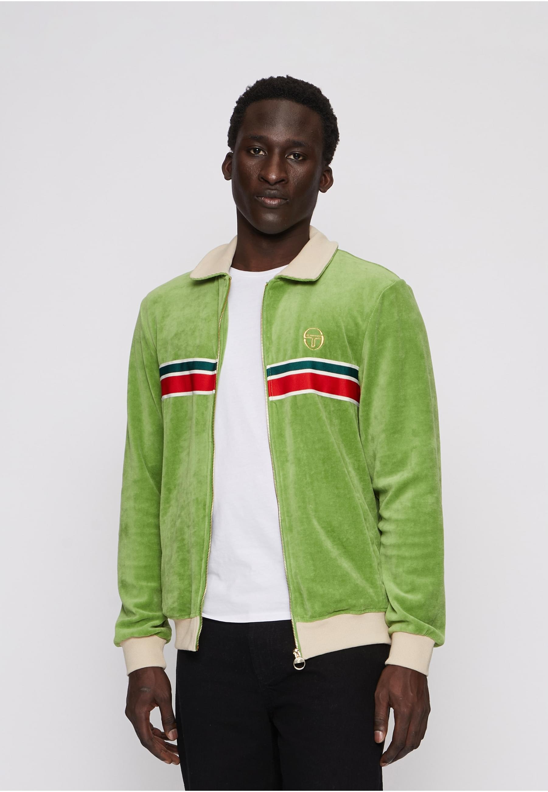 Sergio Tacchini Trainingsjacke »Sergio Tacchini Sergio Tacchini Spencer Velour Übergangsjacken«, (1 St.), ohne Kapuze