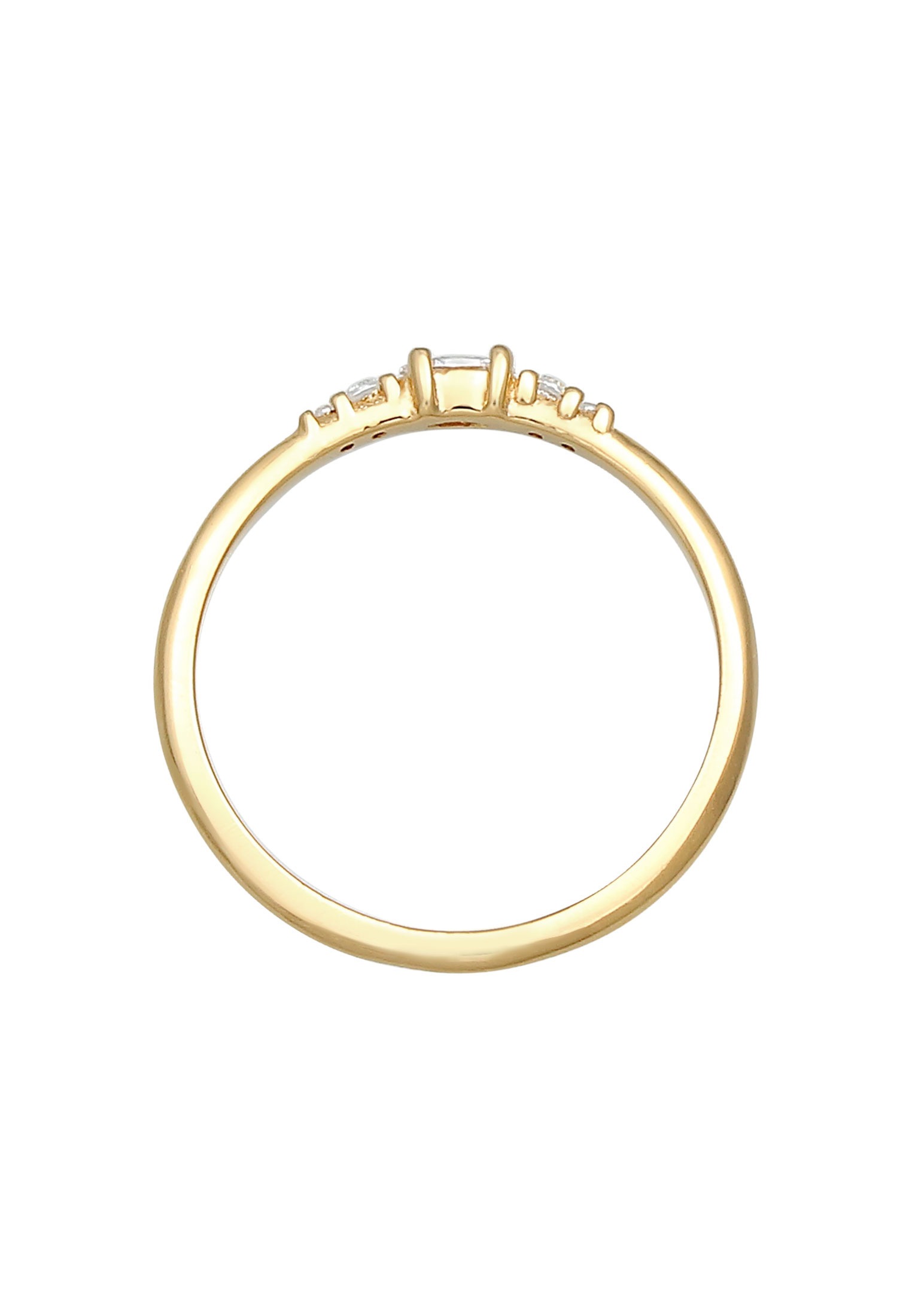 Verlobungsring ELLI "Zirkonia Marquise Elegant Verlobung 925 Silber" Gr. 54, gold, Fingerringe, Damen, 54mm, Silber 925 (Sterlingsilber), Verlobungsring 2