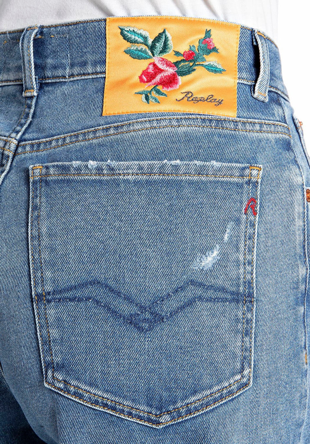 Replay Straight-Jeans im bestellen Used mit | »KILEY«, BAUR Look Kettendetail