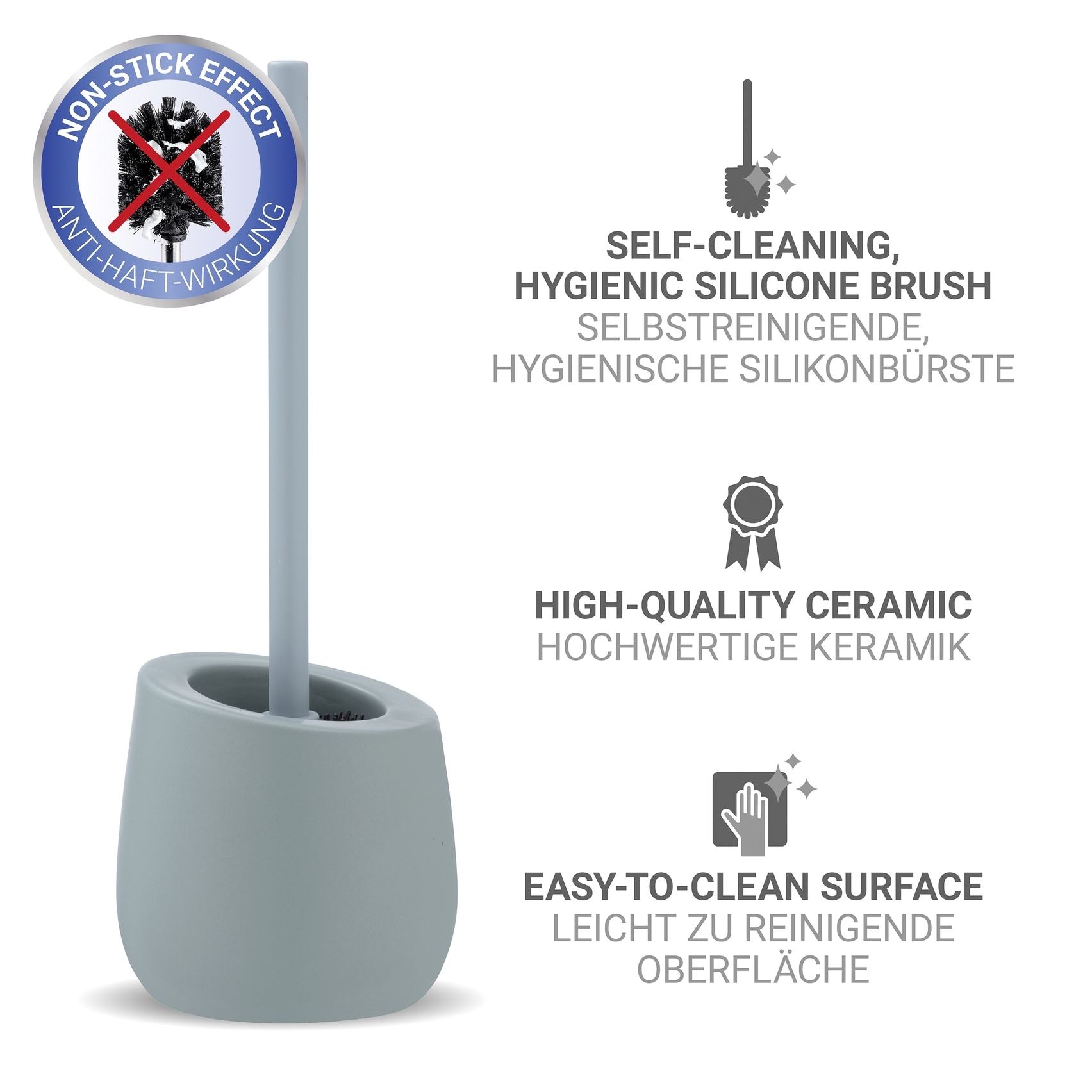 WENKO WC-Garnitur »Badi« aus Keramik | Silikon