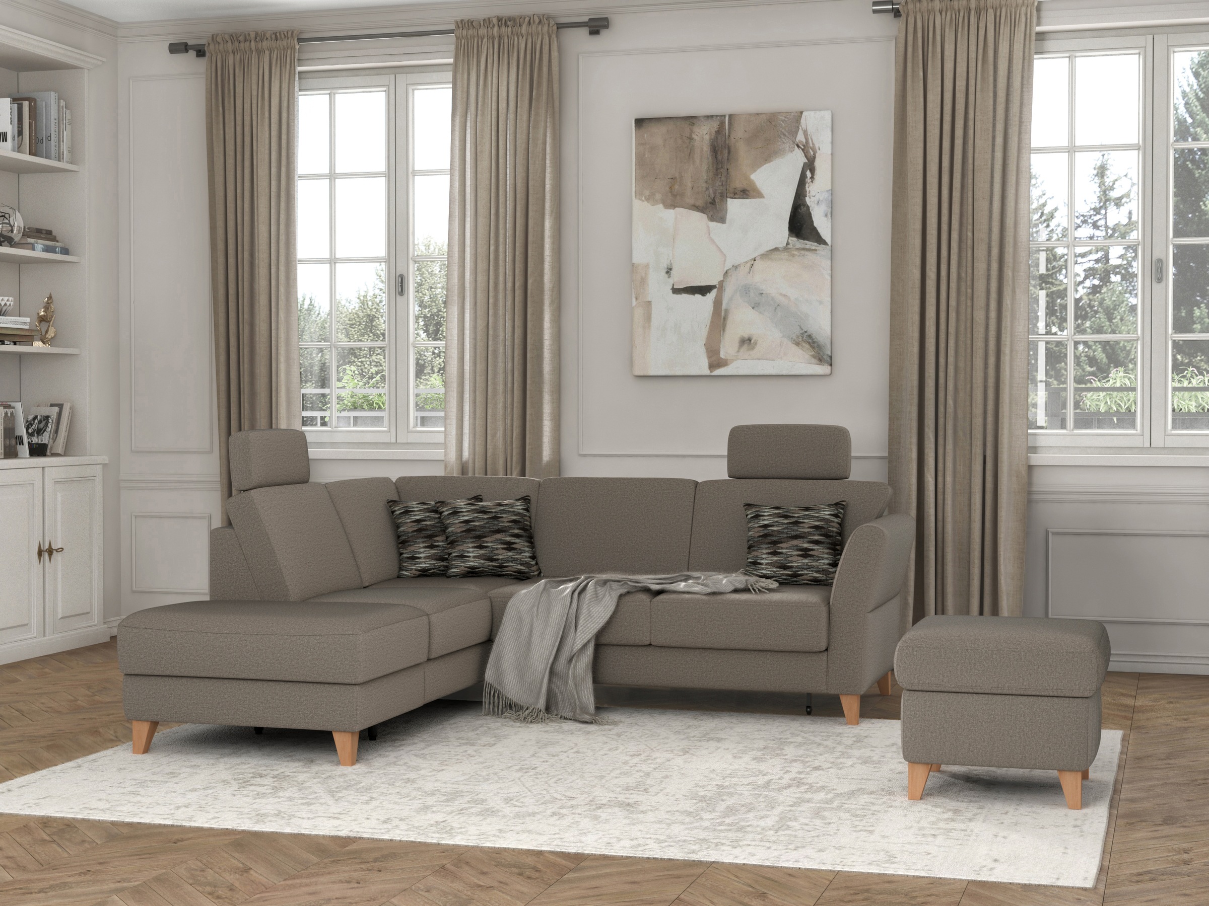 sit&more Ecksofa "Visby L-Form" Wahlweise mit Bettfunktion und Stauraum, fr günstig online kaufen