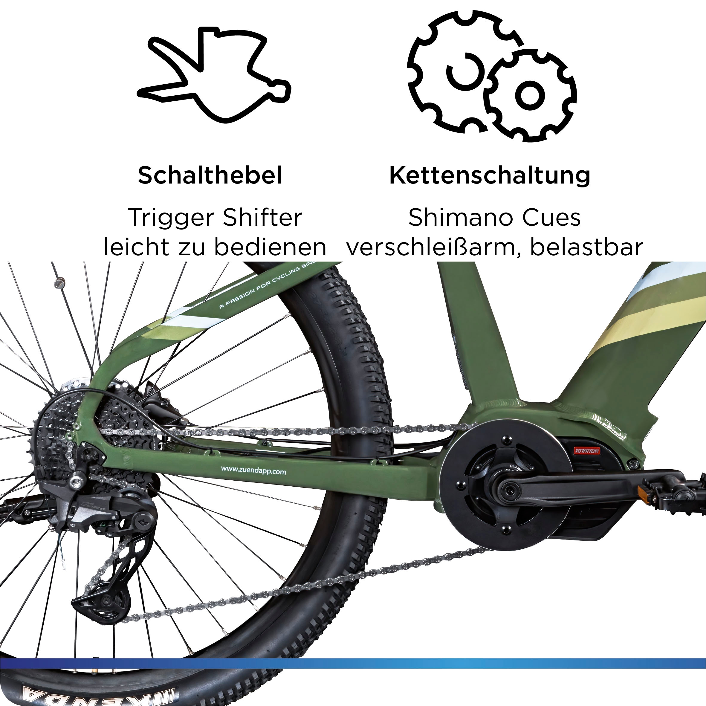 Zündapp E-Bike »X900«, 10 Gang, Shimano, Cues U6020 SGS, Mittelmotor 250 W