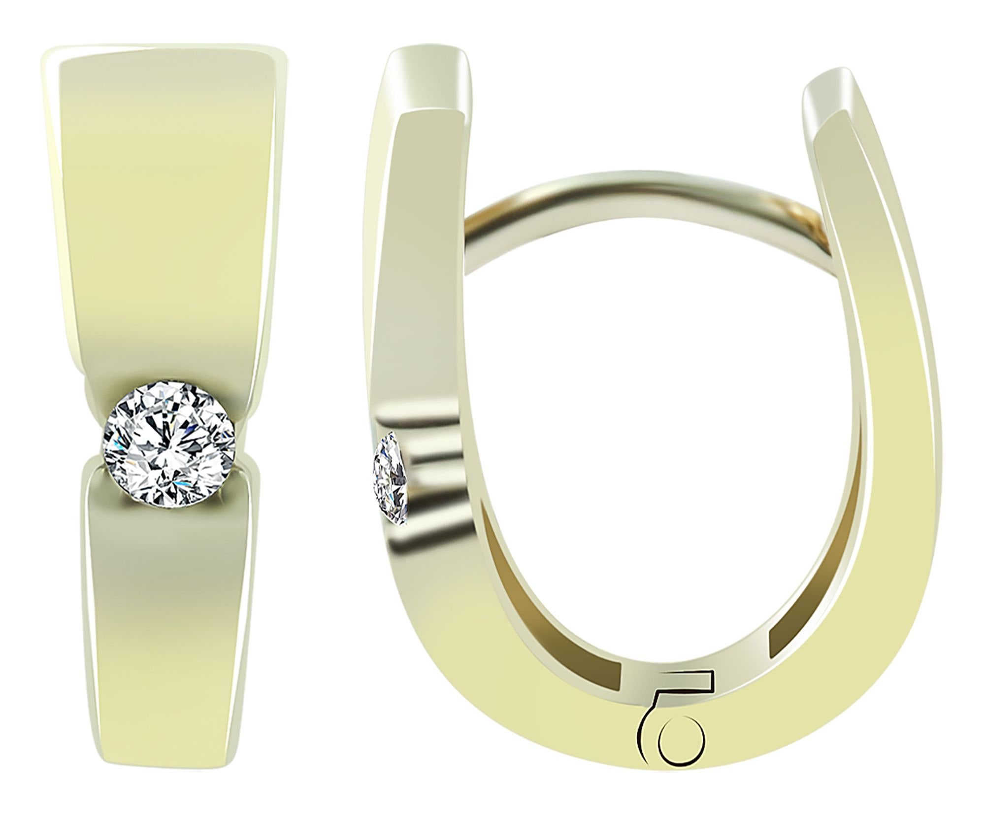 Adelia´s Klappcreolen "Ohrringe – Klappcreole aus 333 Gold mit Zirkonia" Ideal als Geschenk zum Valentinstag