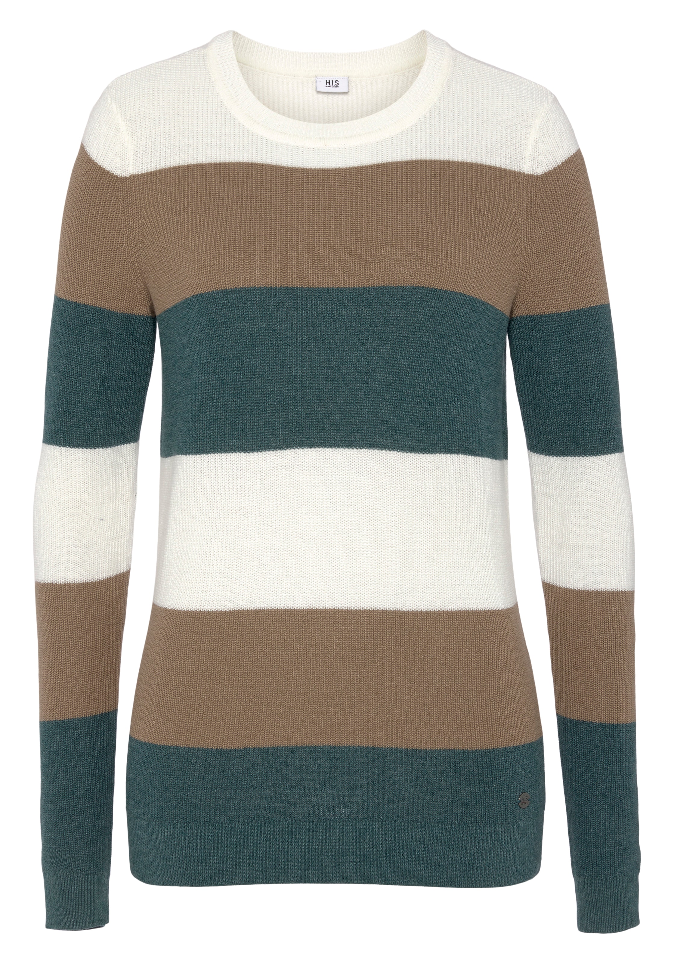 H.I.S Strickpullover, in modischem Streifenmuster