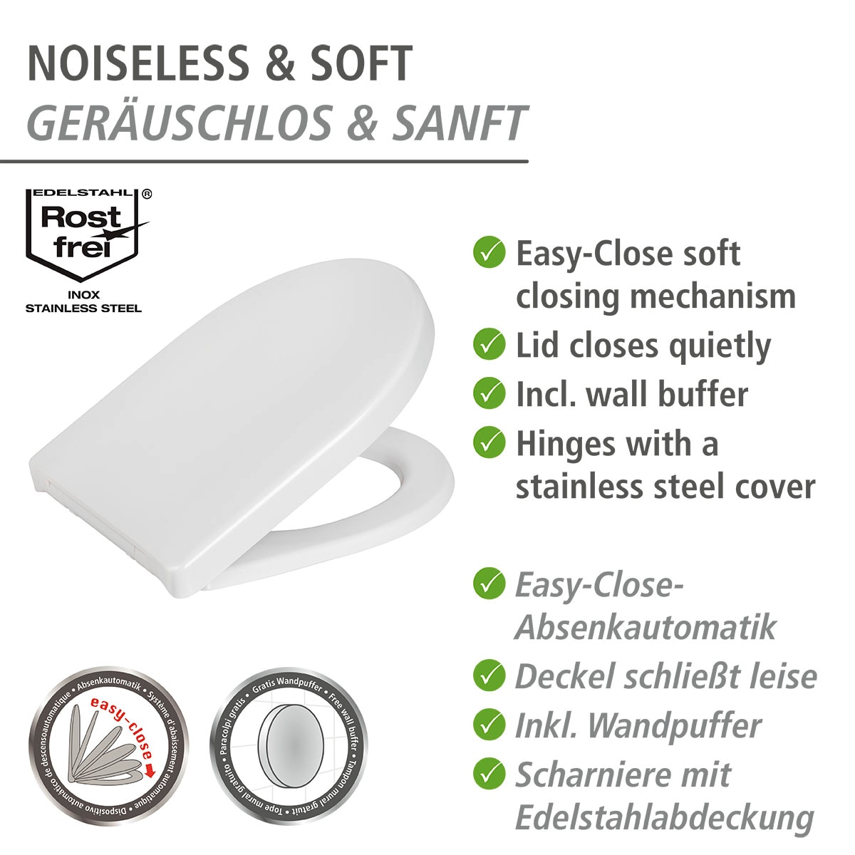 WENKO WC-Sitz »Sindia« belastbar mit bis zu 300 kg